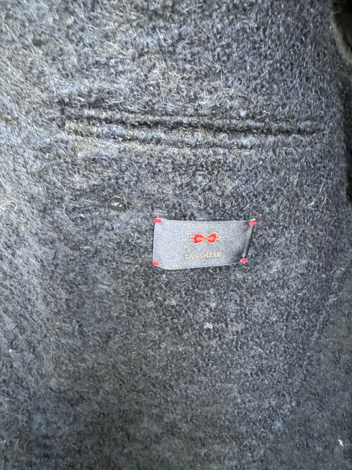 [Lansmere] 란스미어 헤링본 더블 코트 네이비 048 상품이미지5