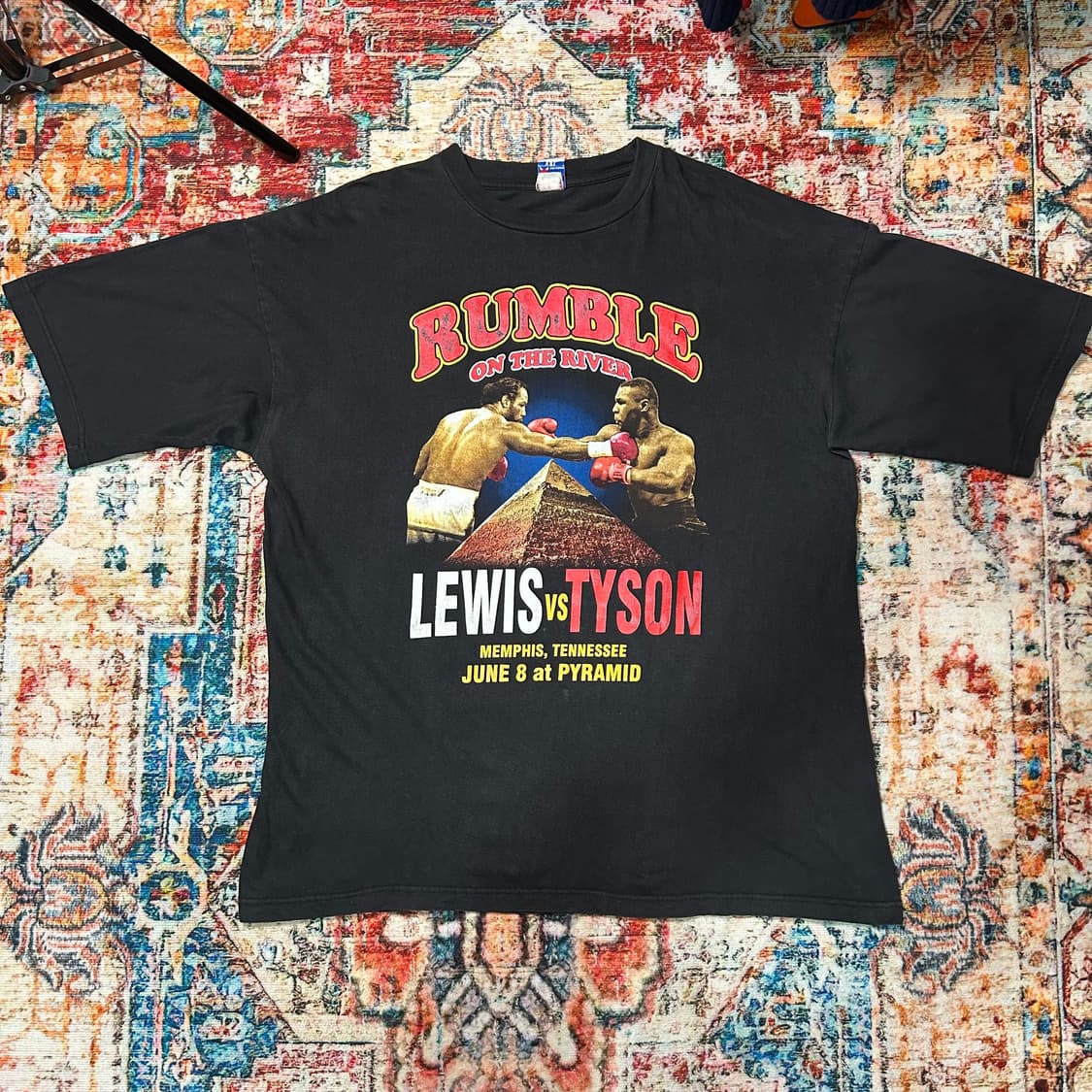 [2XL] 00s 마이크 타이슨 vs 레녹스 루이스 부틀렉 반팔 상품이미지1