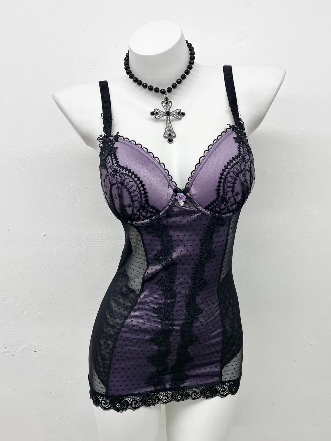 블랙 베르사유 자수 코르셋 상품이미지1