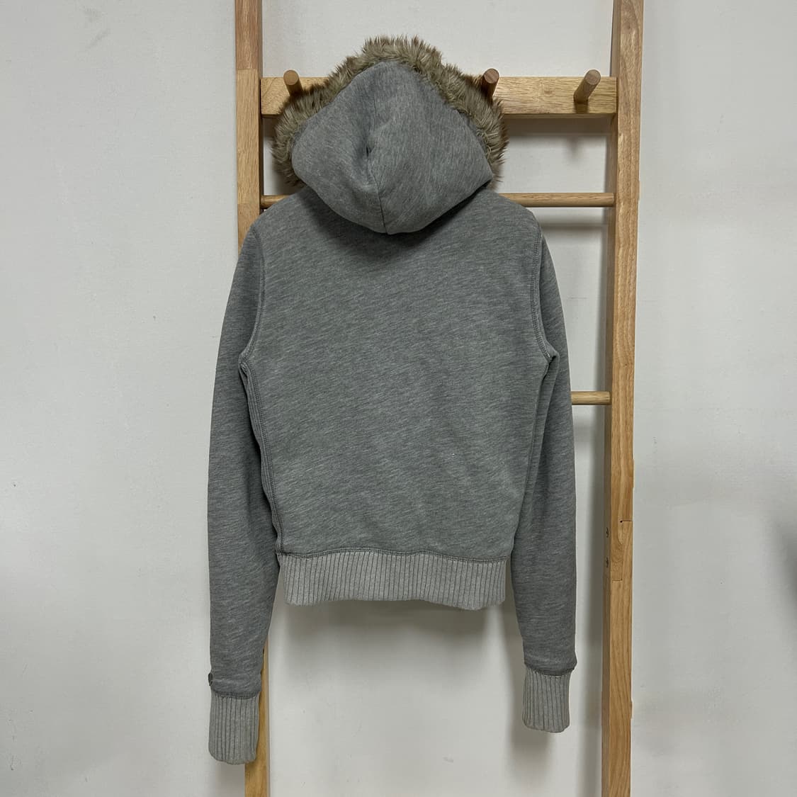 아베크롬비 자수로고 울프죠 투웨이 후드집업 그레이 상품이미지4