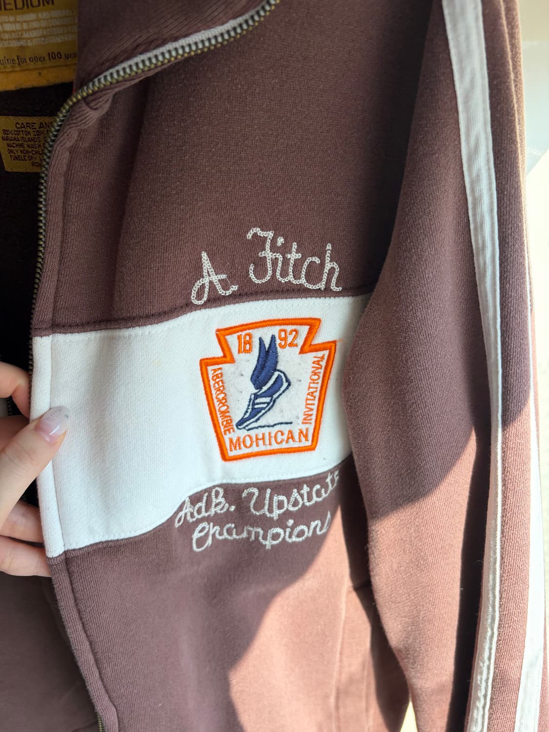 아베크롬비 브라운 기모집업 상품이미지6