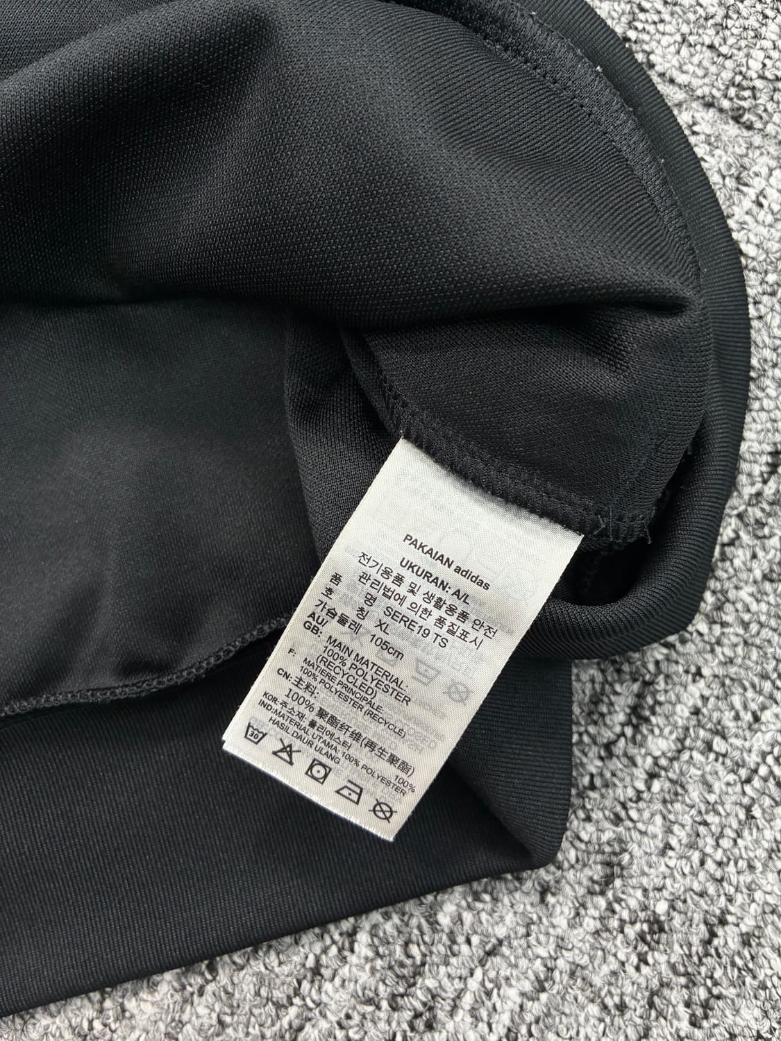 아디다스 블랙 그레이 트랙탑 져지 XL 상품이미지8
