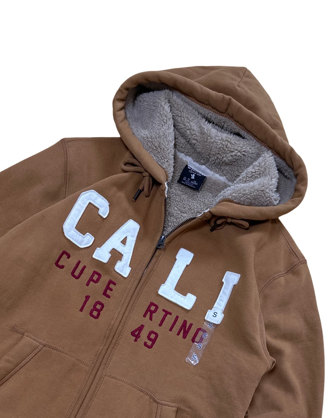 후아유 양털 브라운 후드집업 상품이미지3