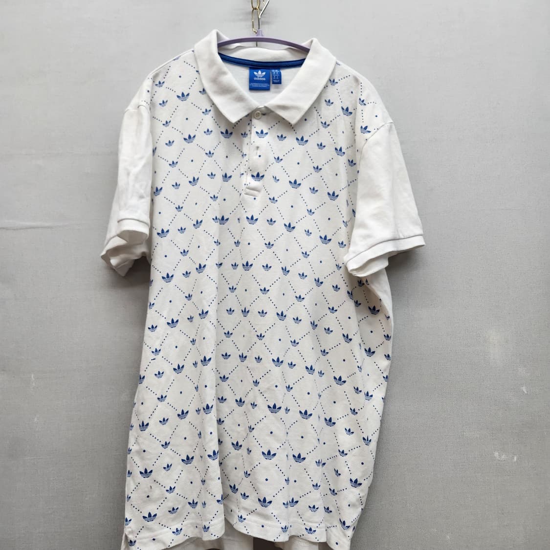 아디다스 불꽃 로고 도트 반팔카라 XL(XL) 상품이미지1