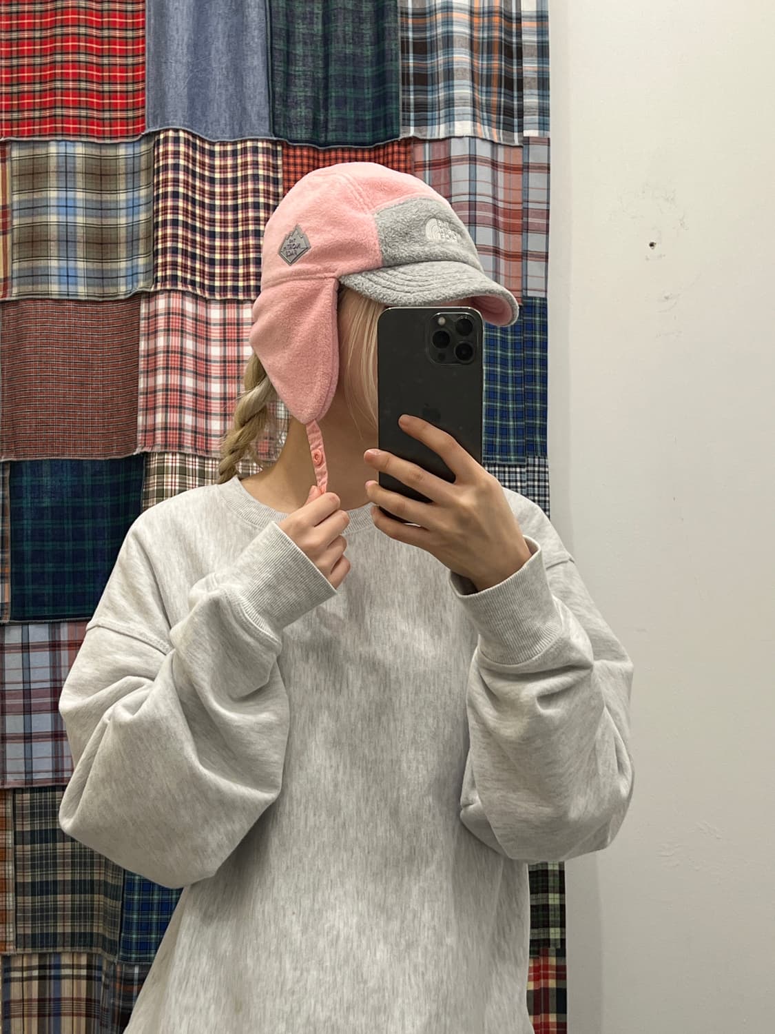 노스페이스 핑크 트루퍼 햇 상품이미지1