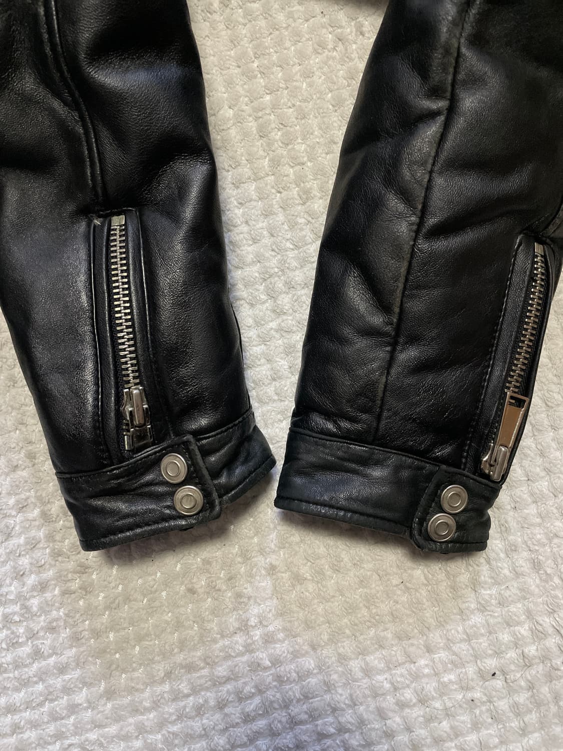 웨스턴 무드 램스킨 양가죽 바이커 패딩 레더 자켓 상품이미지8