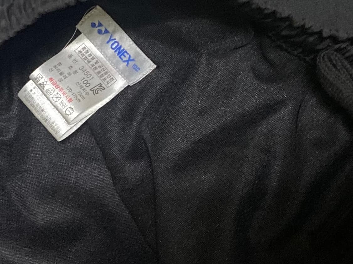 요넥스 블랙/옐로우 트레이닝복 세트 100~ 105 배드민턴 테니스 상품이미지9