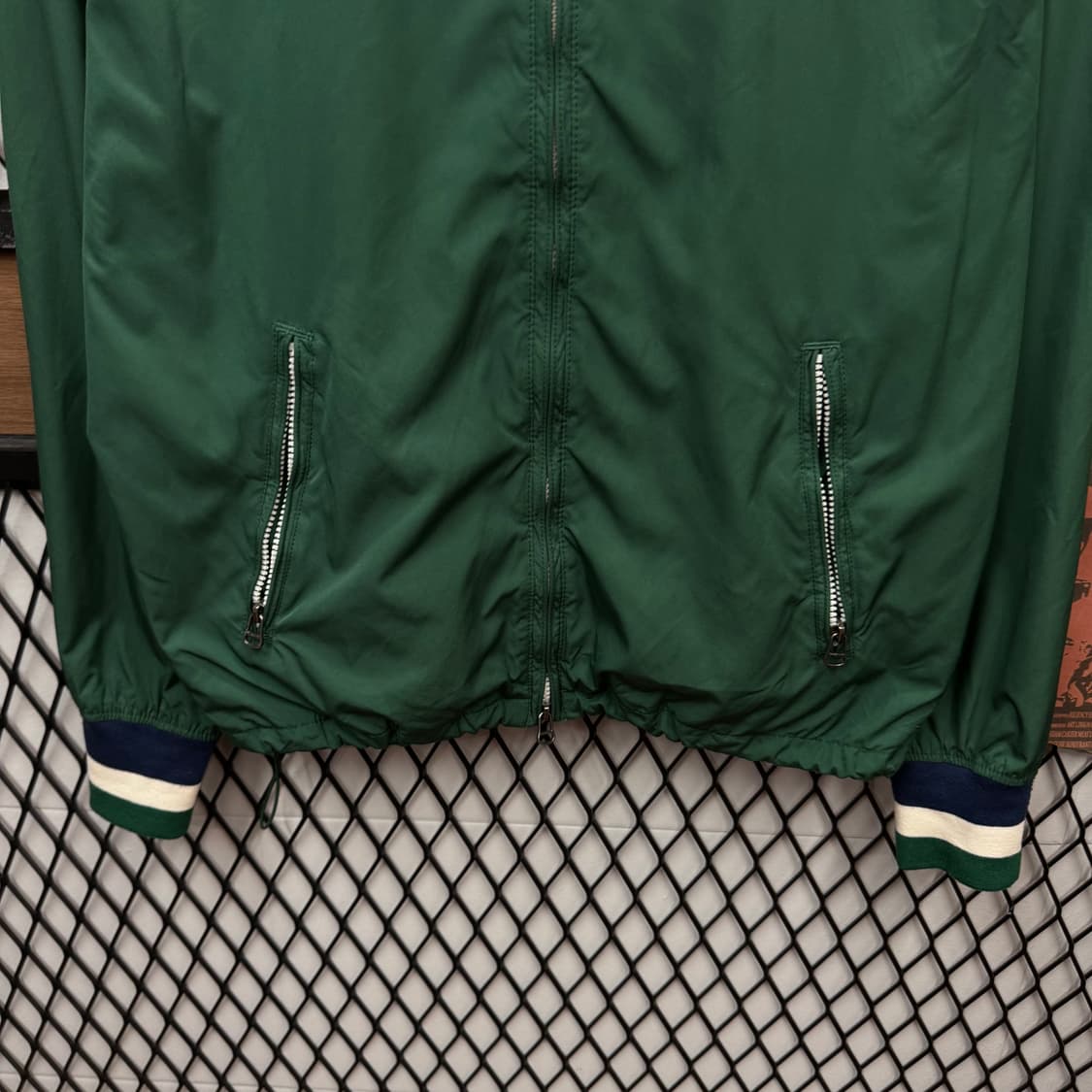00s 폴로 랄프로렌 나일론 자켓 전면 로고 포인트 그린 상품이미지4