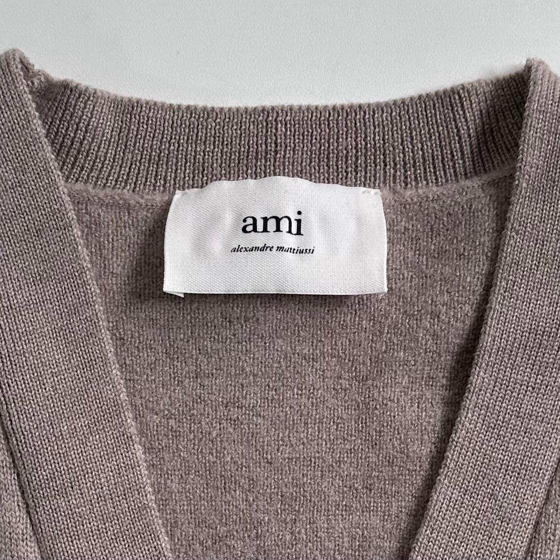 아미 베이지 울 가디건 상품이미지5