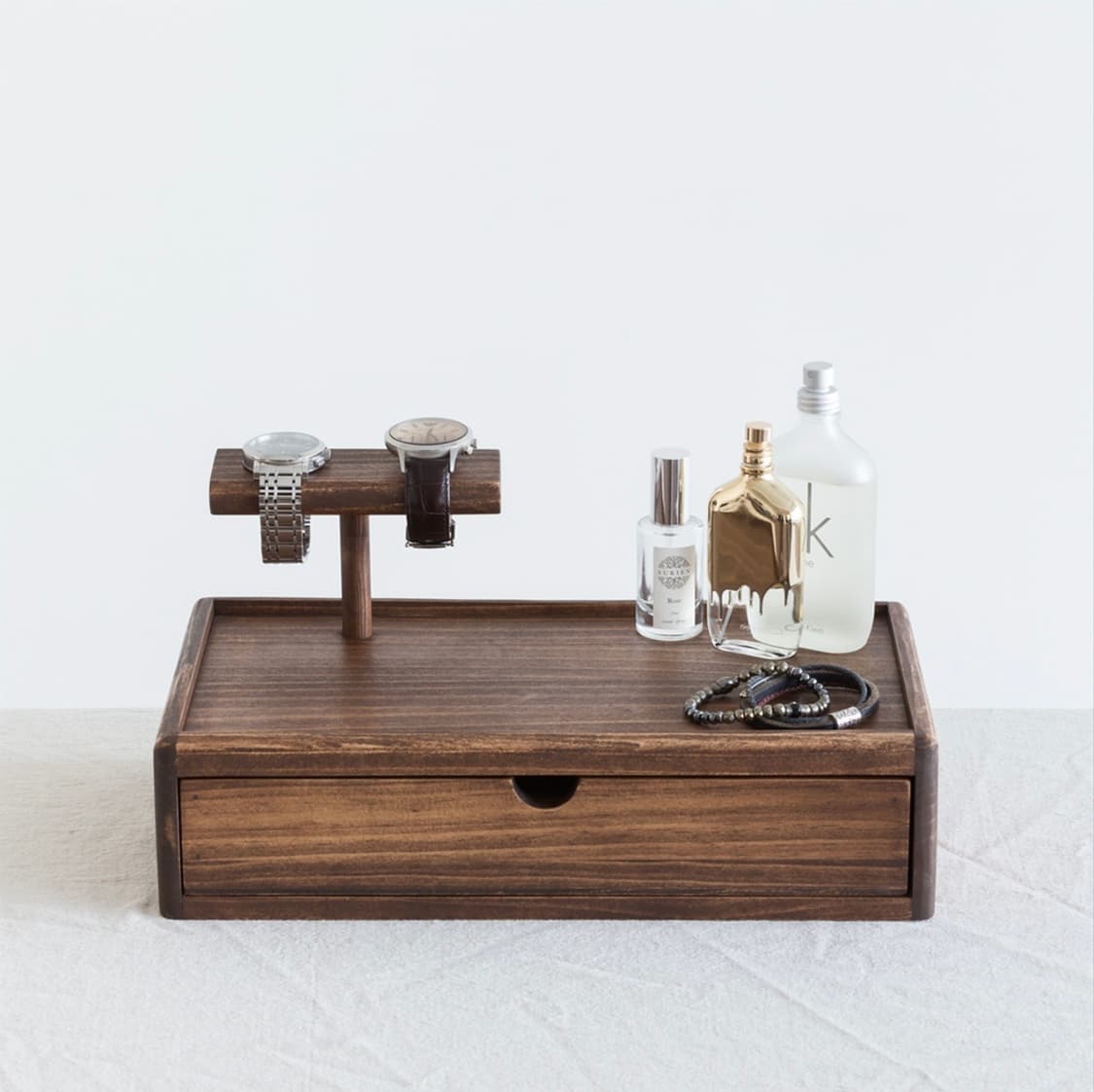 원목 시계거치 정리함 상품이미지1