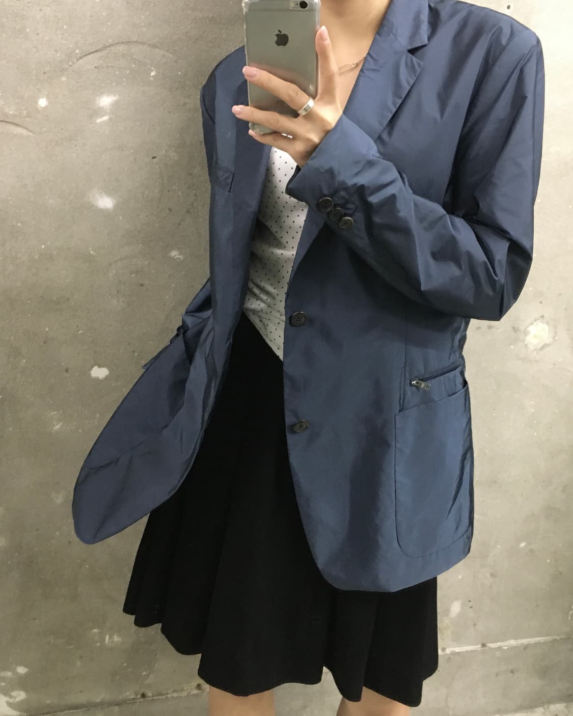 Prada 프라다 딥블루 나일론 블레이저 자켓  상품이미지2