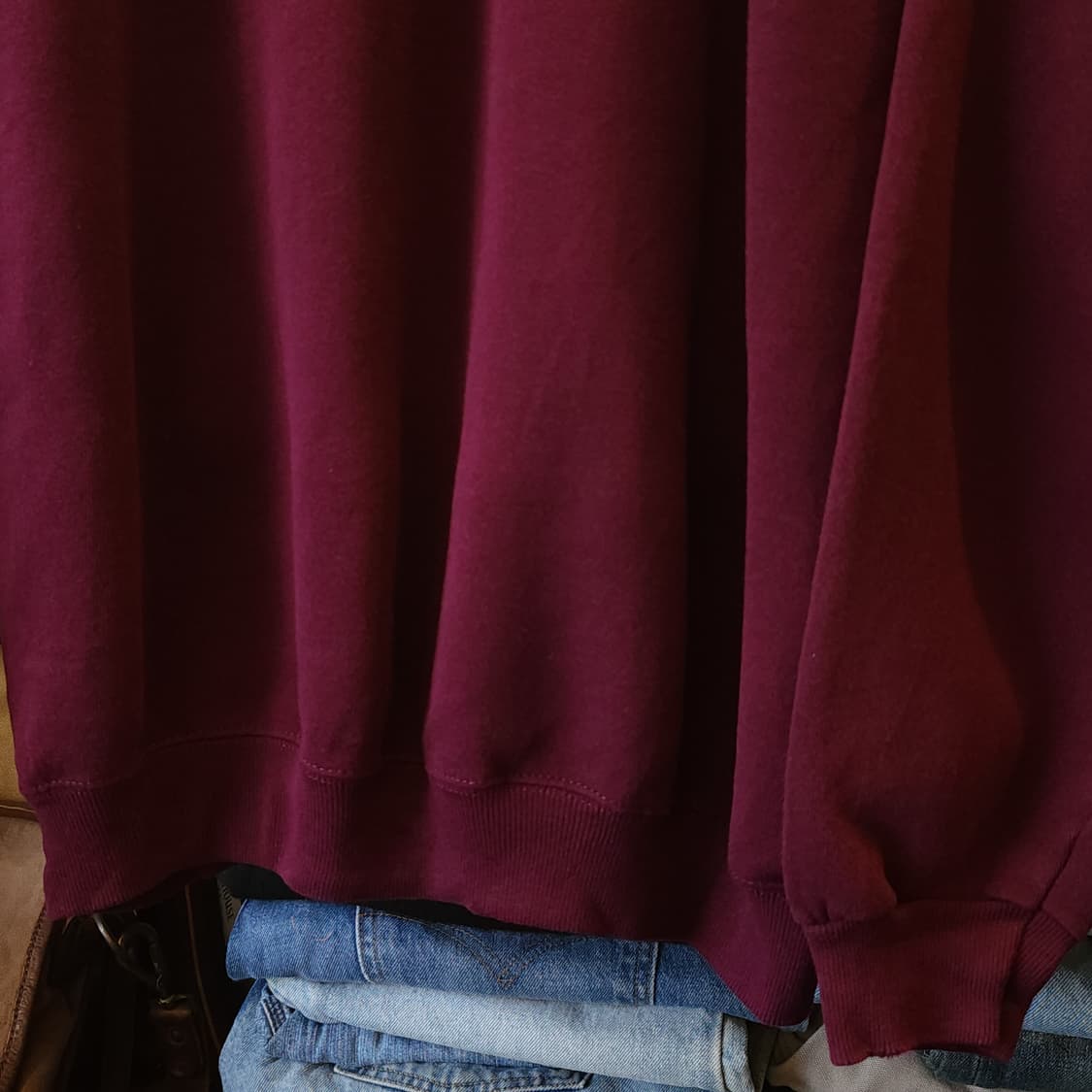 90s 헤인즈 빈티지 스웻셔츠 플레인 스웻셔츠 자주색 퍼플 xl 상품이미지6