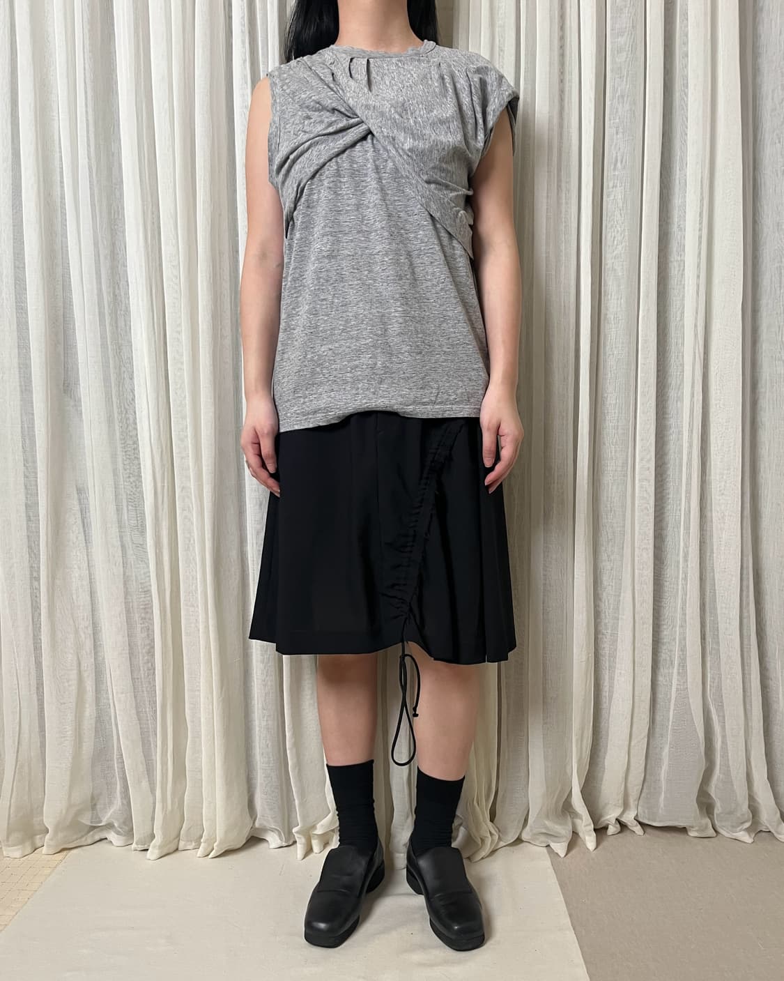 엔폴드 비대칭 드레이프 슬리브리스 enfold asymmetry 상품이미지7