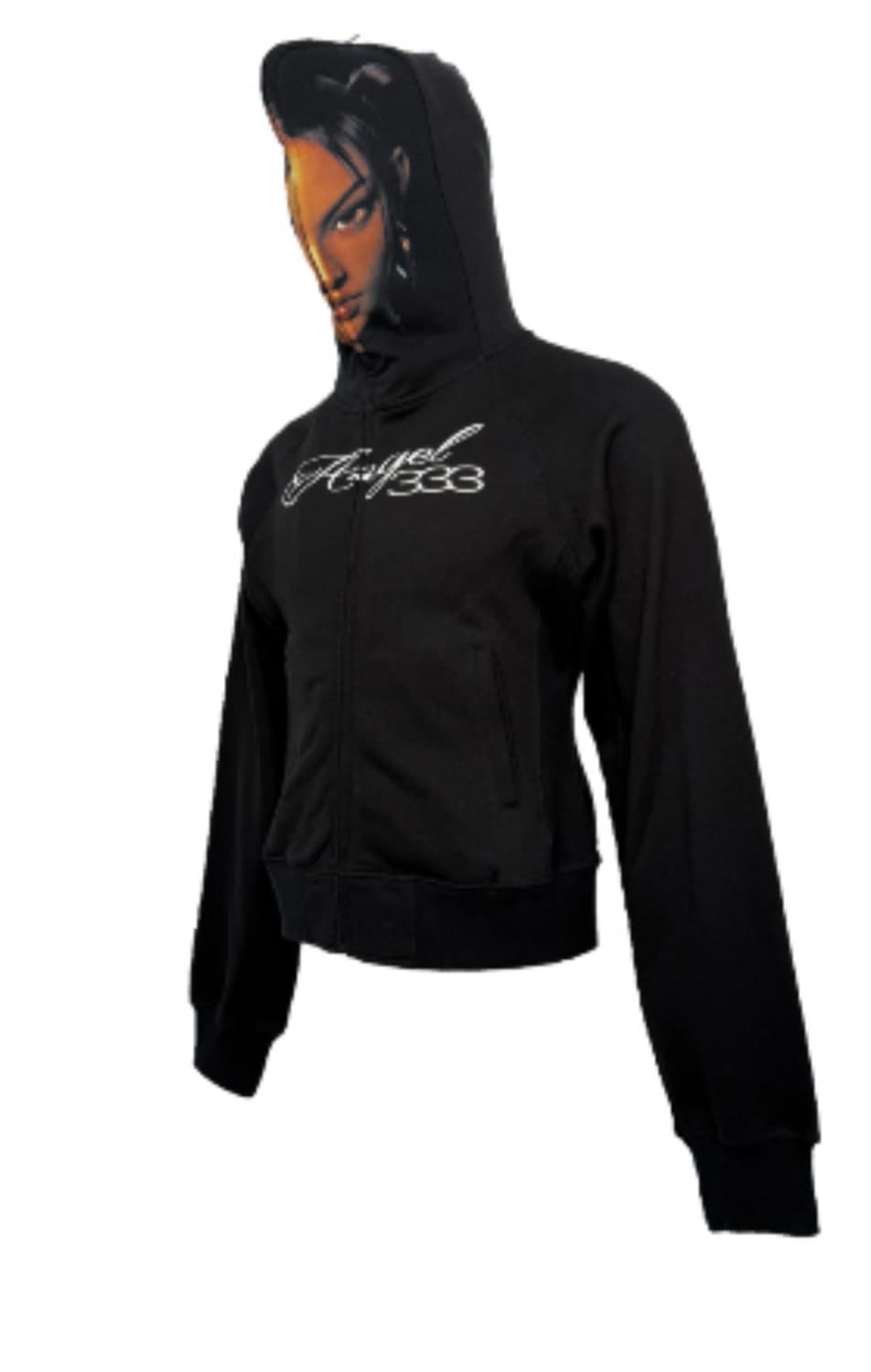 Lettering Angel Face Zip-Up Hoodie 후드집업 상품이미지2