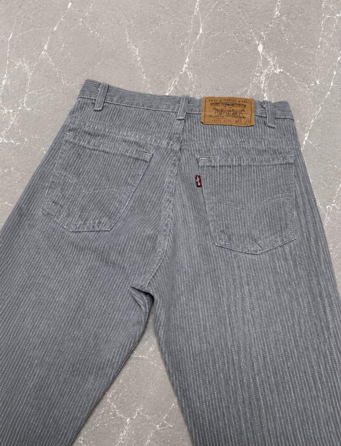 80s Levi's 40509 빈티지 그레이 스트라이프 데님 상품이미지7