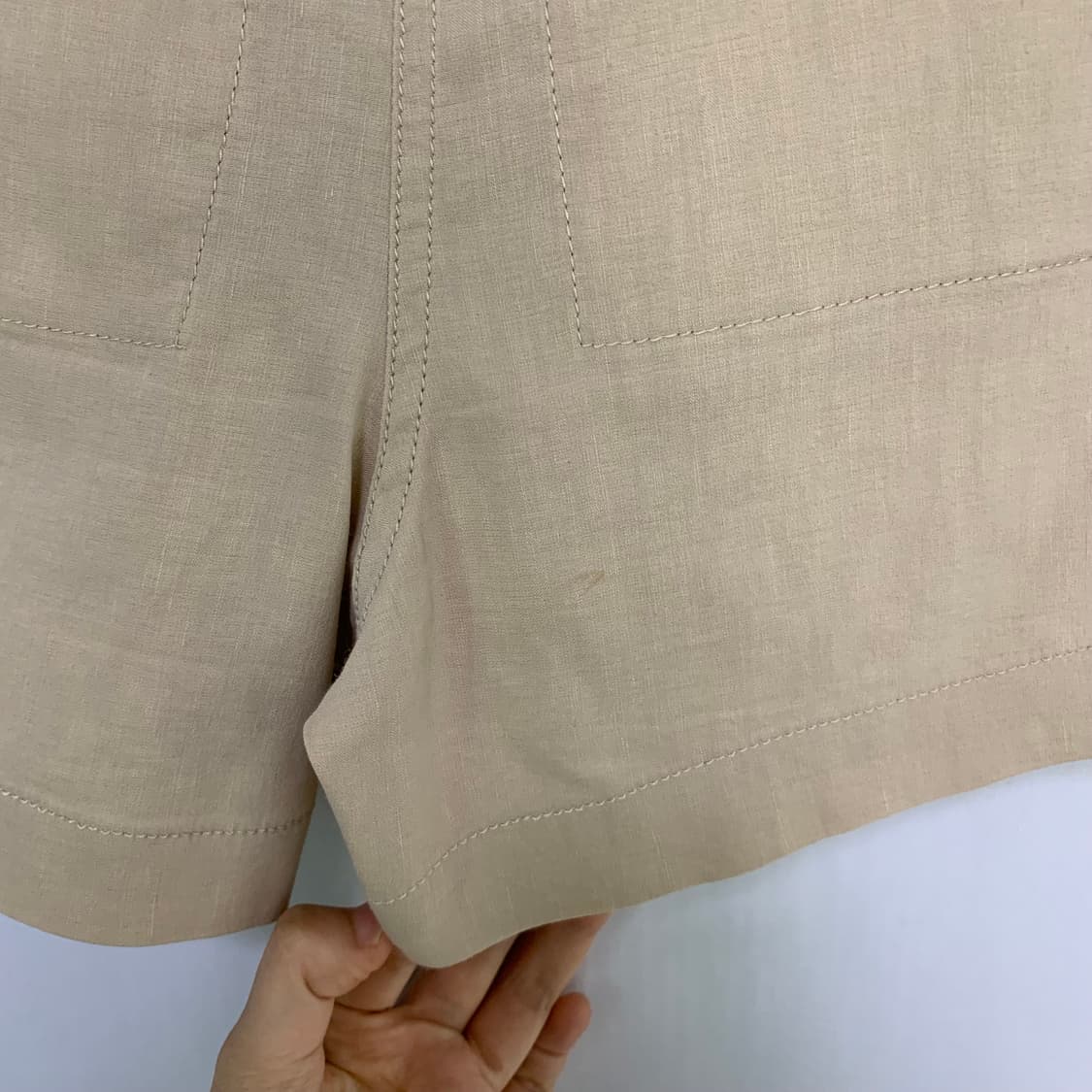 띠어리 베이지 린넨 혼용 반바지 쇼츠 25-26인치 여성 빈티지 상품이미지5