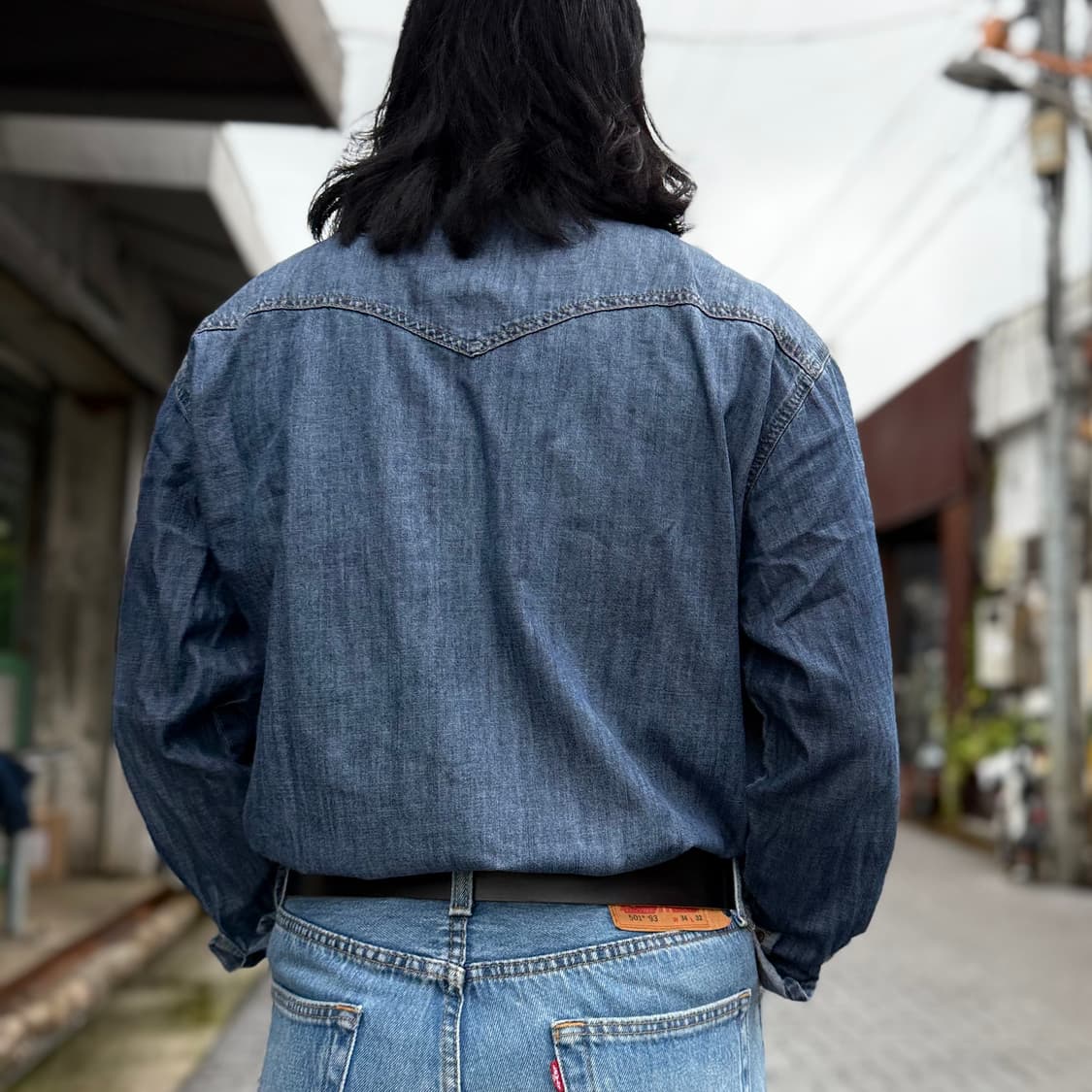 랭글러 레트로 데님 웨스턴 셔츠 XXL 상품이미지10