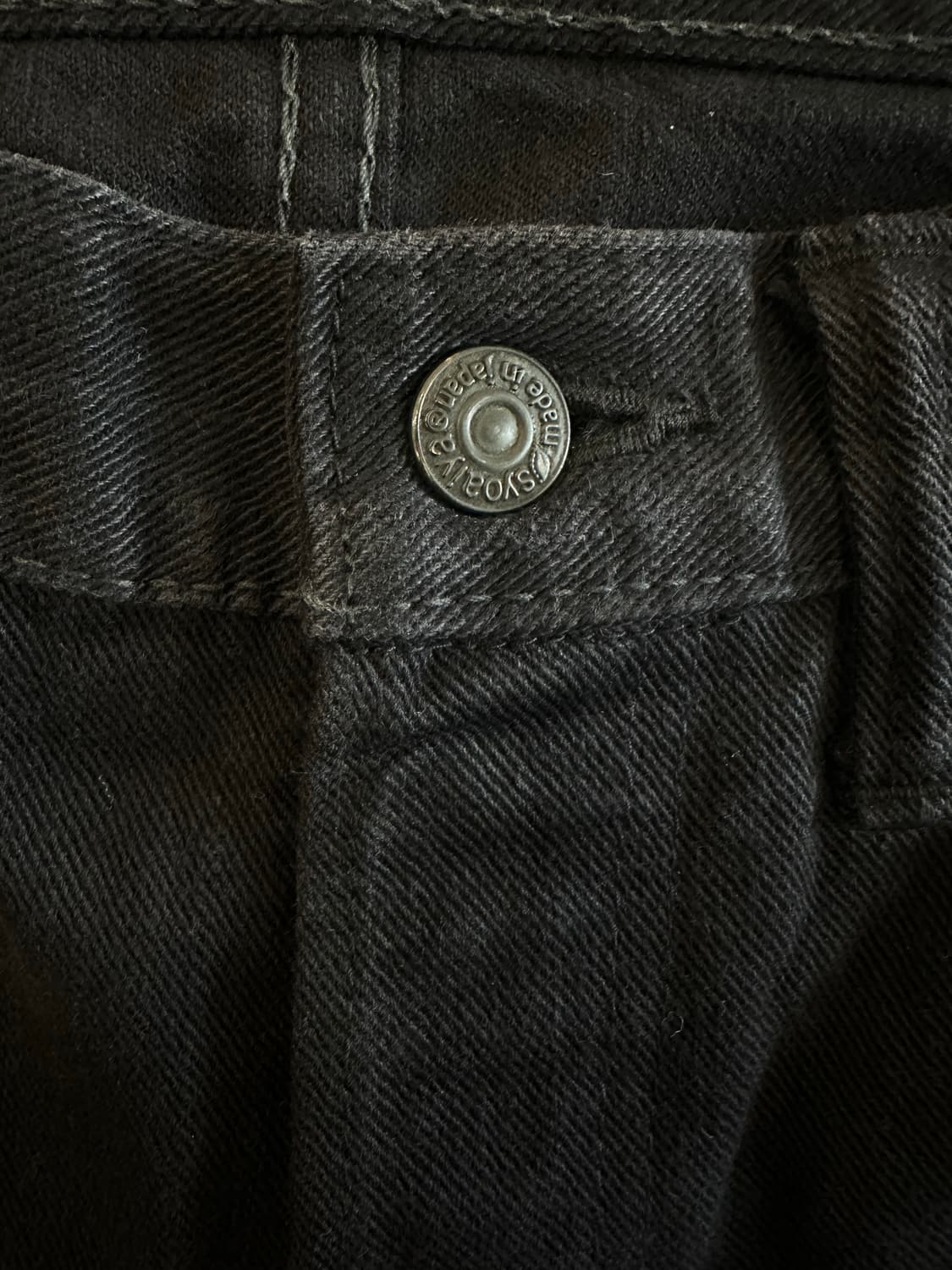 PBJ Black x Black straight denim 32 상품이미지4