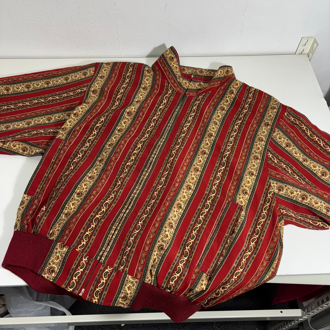 95-100 VTG 베르사체 스타일 패턴 블루종자켓 상품이미지2