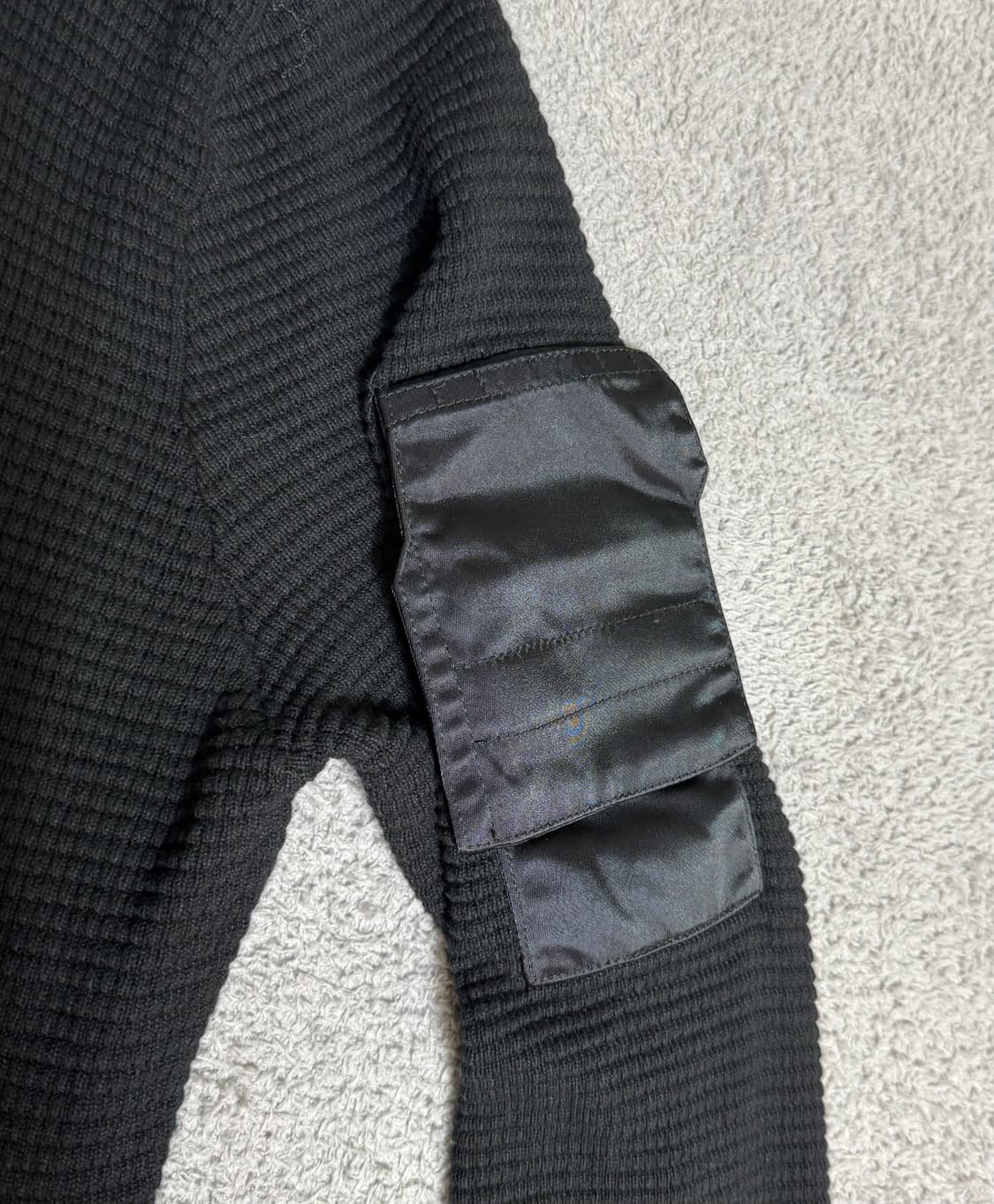 DIESEL 디젤 블랙 와플 니트 후드집업 자켓 XL  상품이미지2