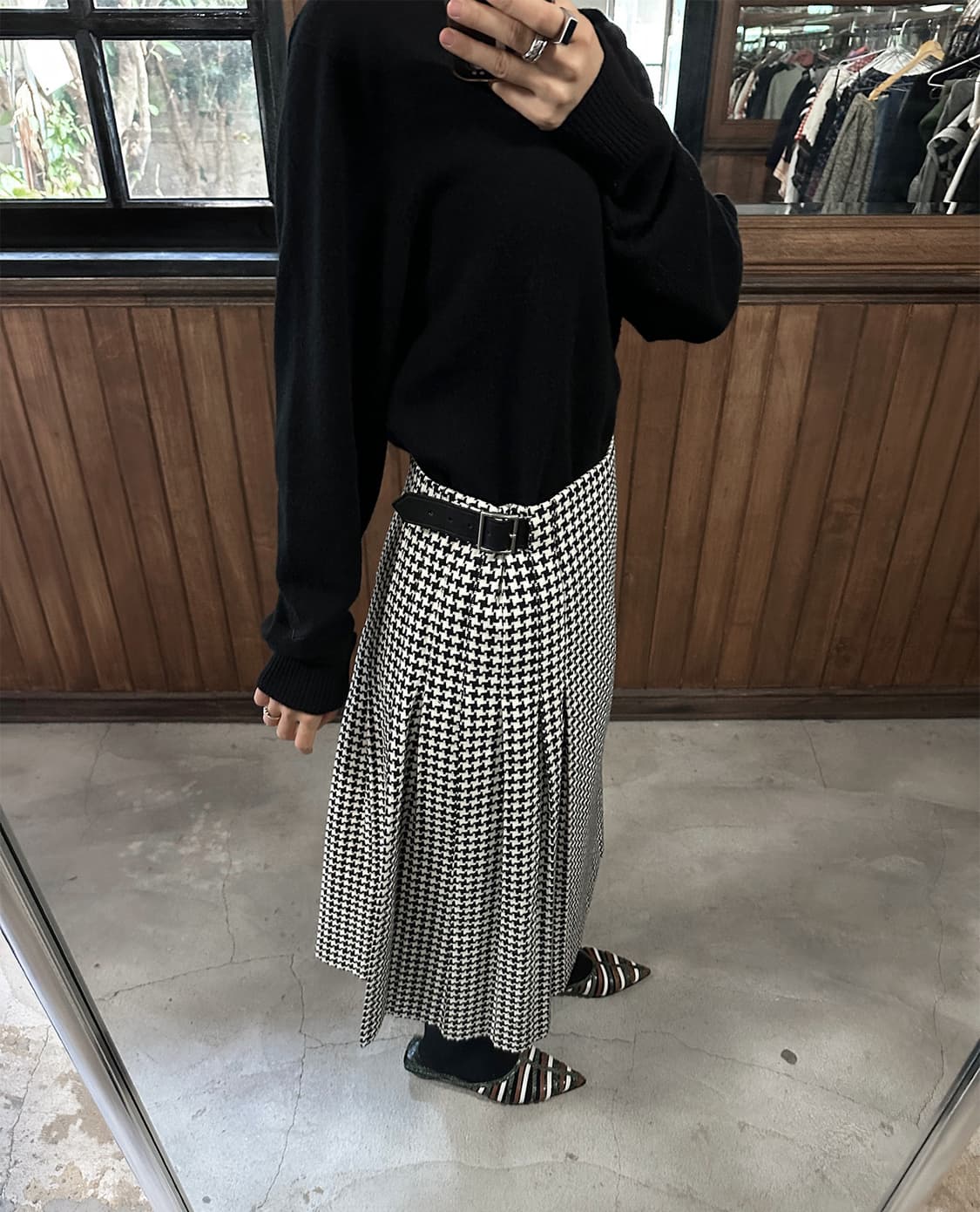 COMME DES GARCONS buckle wrap wool skirt 상품이미지3