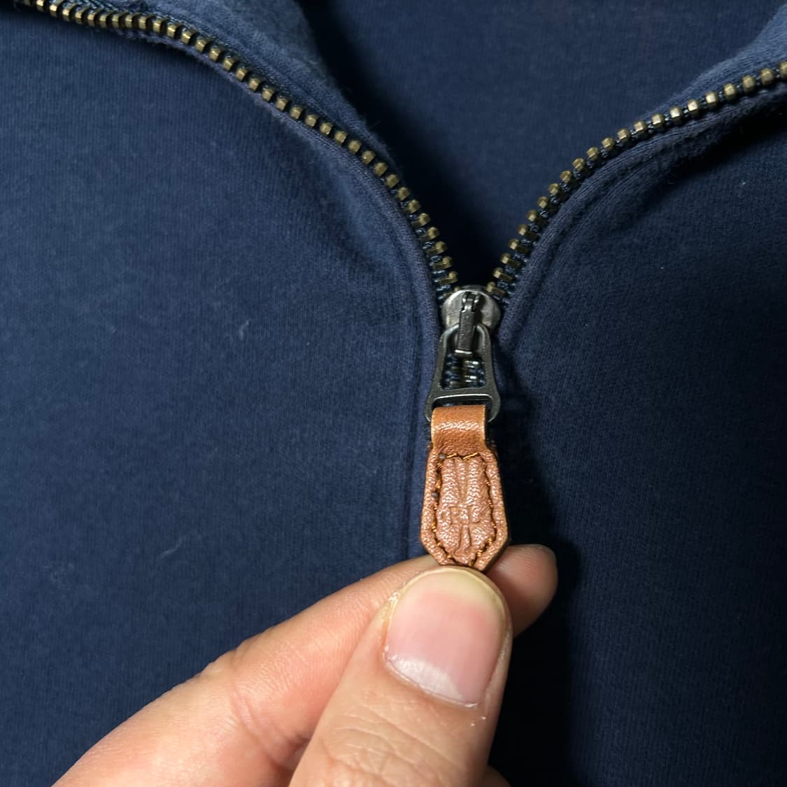 (M) 폴로  화이트 빅포니 니트 반집업 상품이미지5