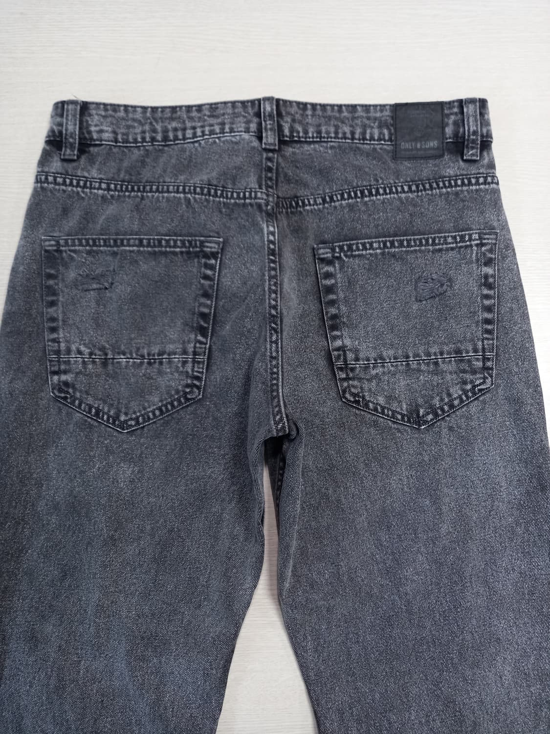 32 ONLY& SONS 데미지워싱 테이퍼드핏 찢청 32-404 상품이미지4