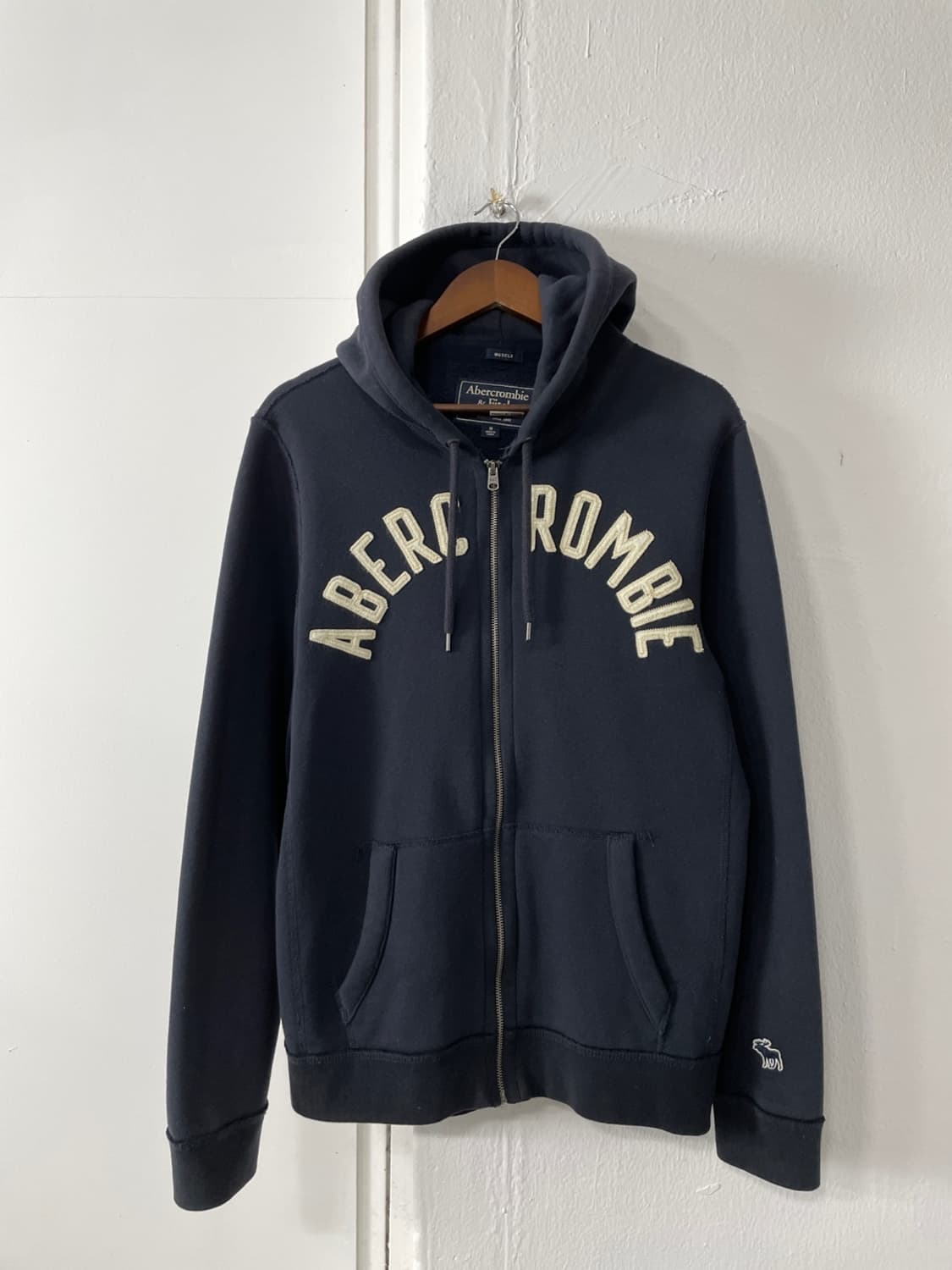 아베크롬비 아치 로고 후드집업 상품이미지1