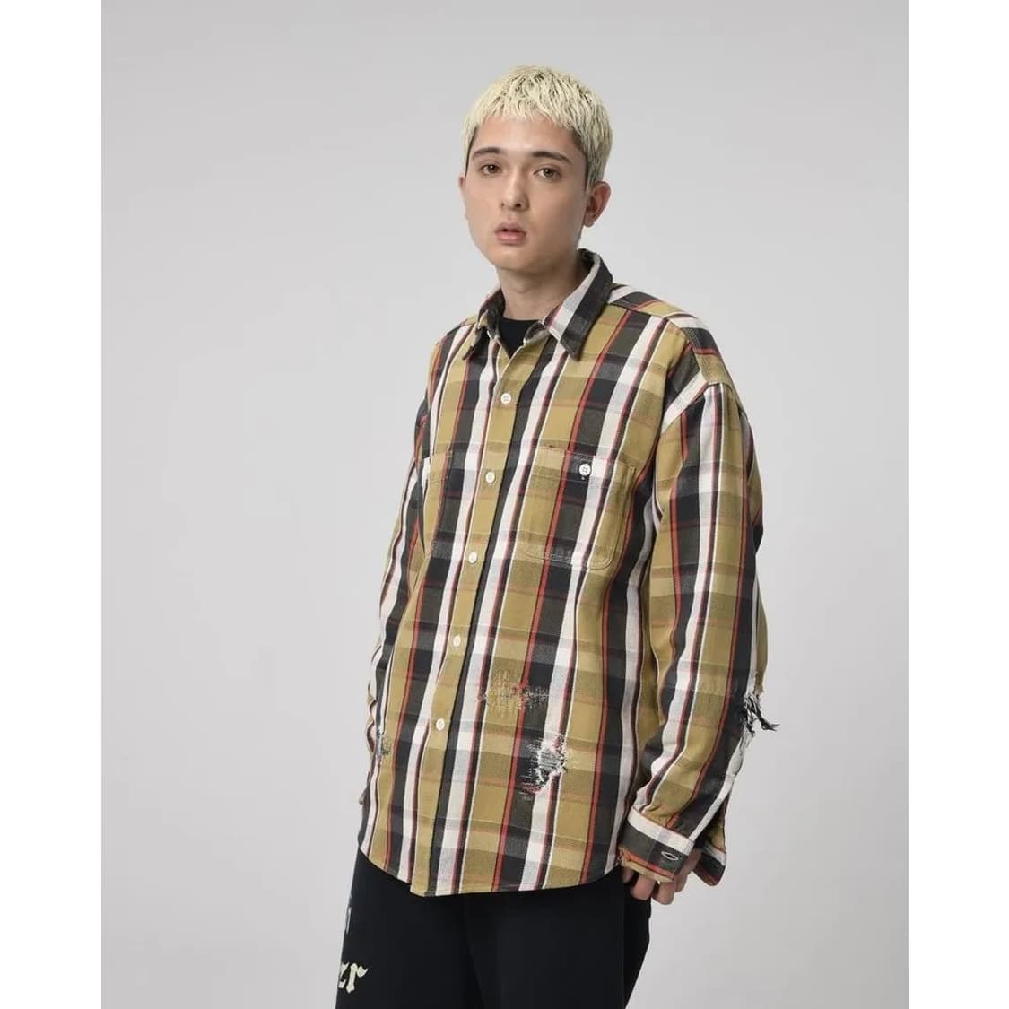 바우와우 BOWWOW Repair Ageing Flannel Shirts 상품이미지2