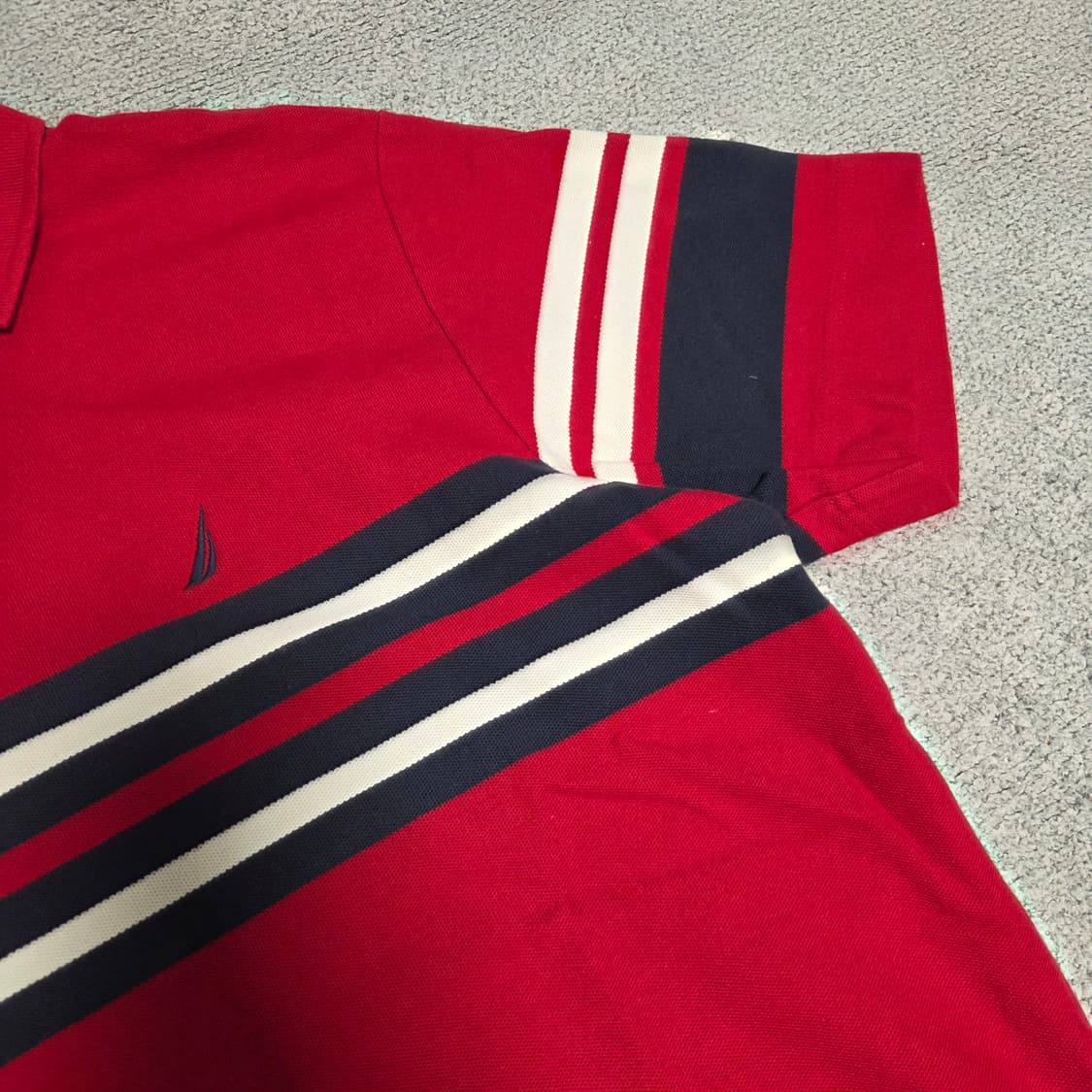 Nautica 빈티지 카라넥 반팔 티셔츠 L(100) 상품이미지3