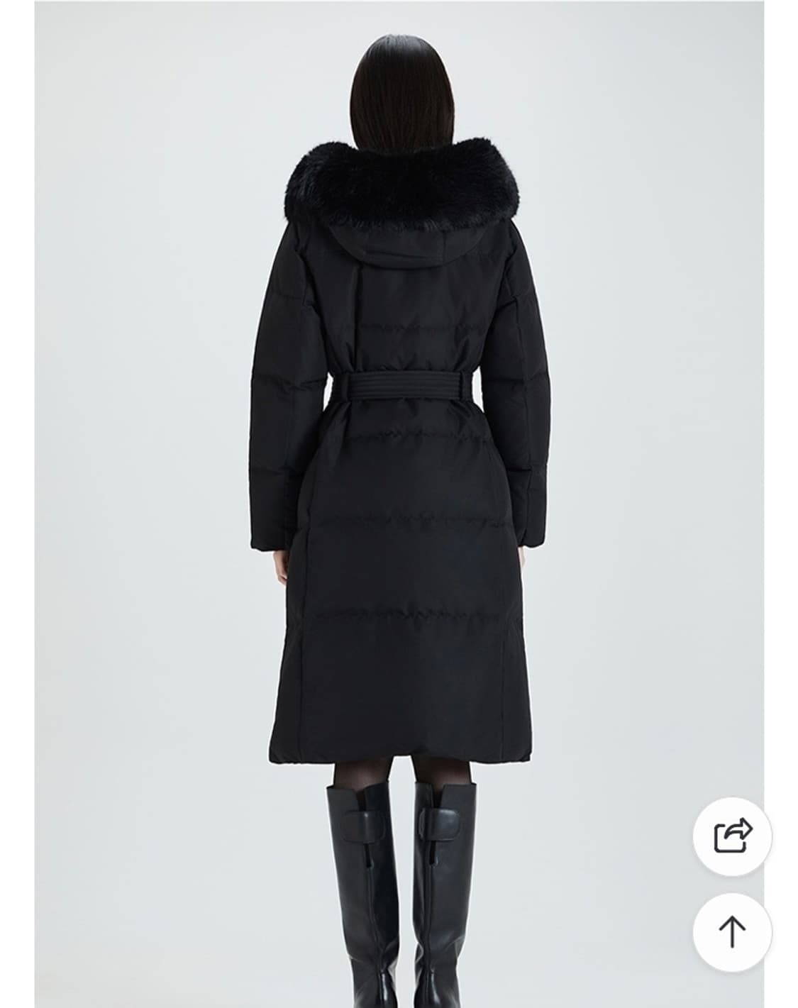 미쏘 슬림핏 롱 다운 롱패딩 새제품 상품이미지4