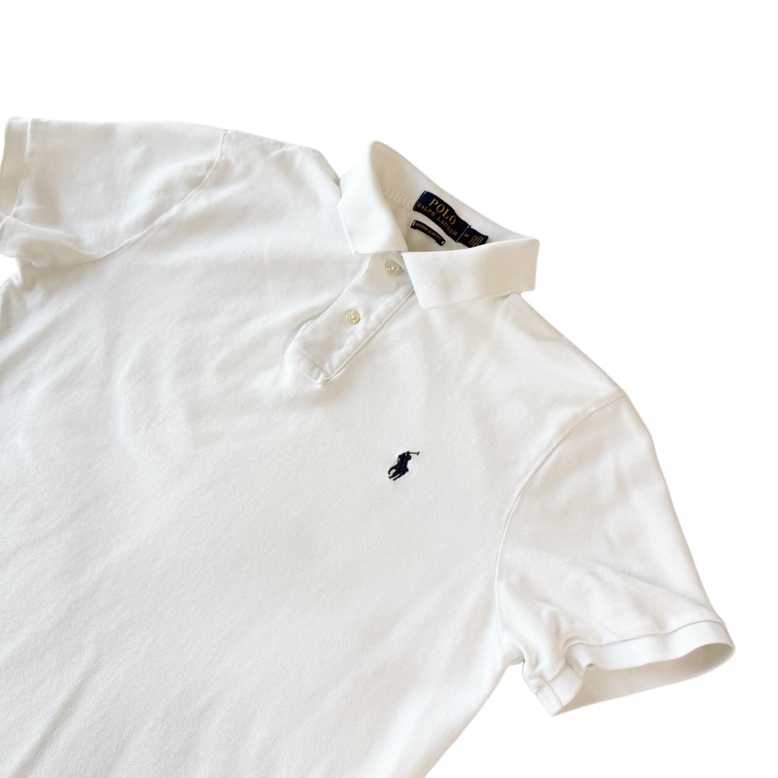 폴로 랄프로렌 화이트 네이비로고 카라티 M-L 사이즈 상품이미지1
