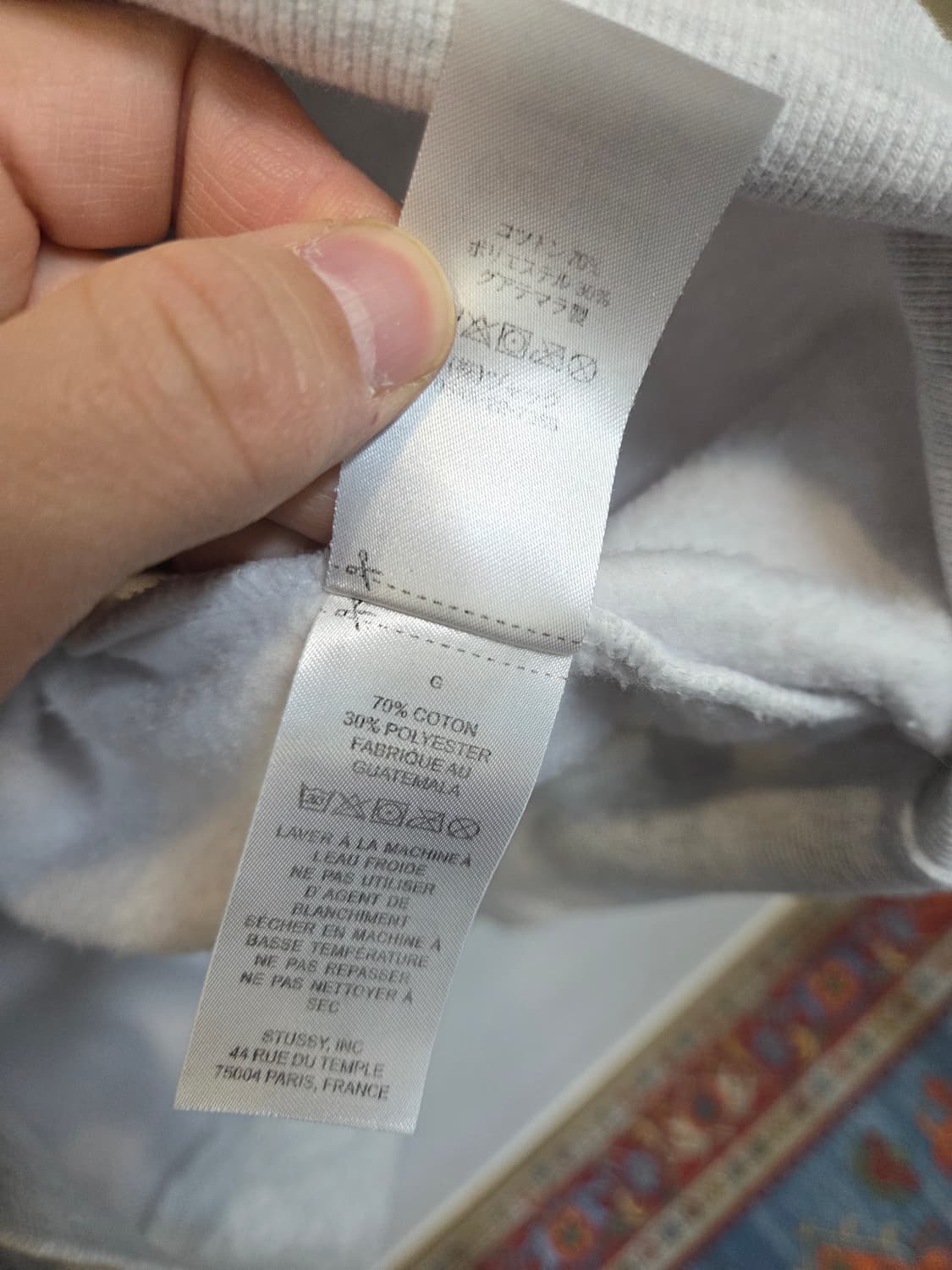 스투시 기모 후드티 xl 상품이미지5