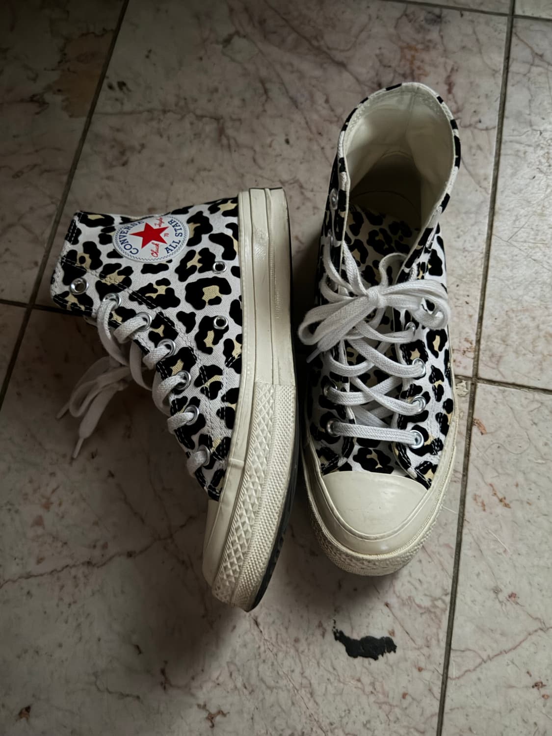 컨버스 로고 플레이 척테일러 70 레오파드 하이탑 공용 스니커즈 상품이미지3