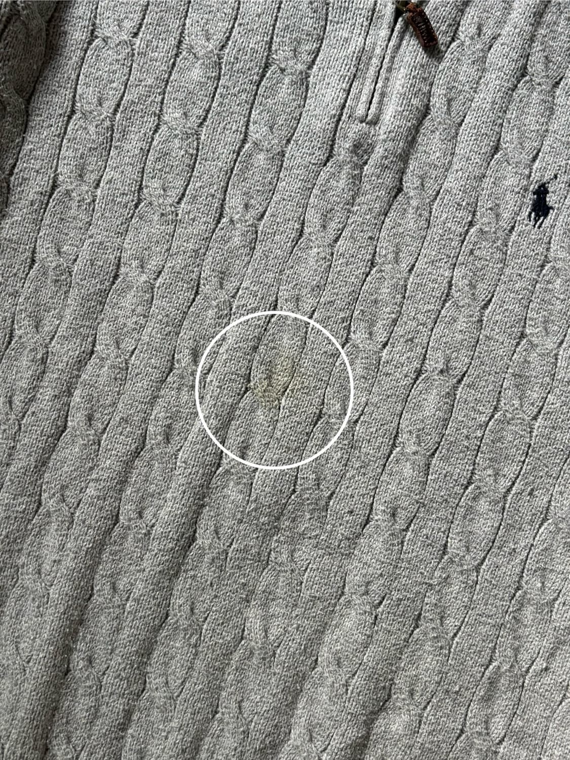 Polo 폴로 랄프로렌 신형 그레이컬러 케이블 하프집업 상품이미지10