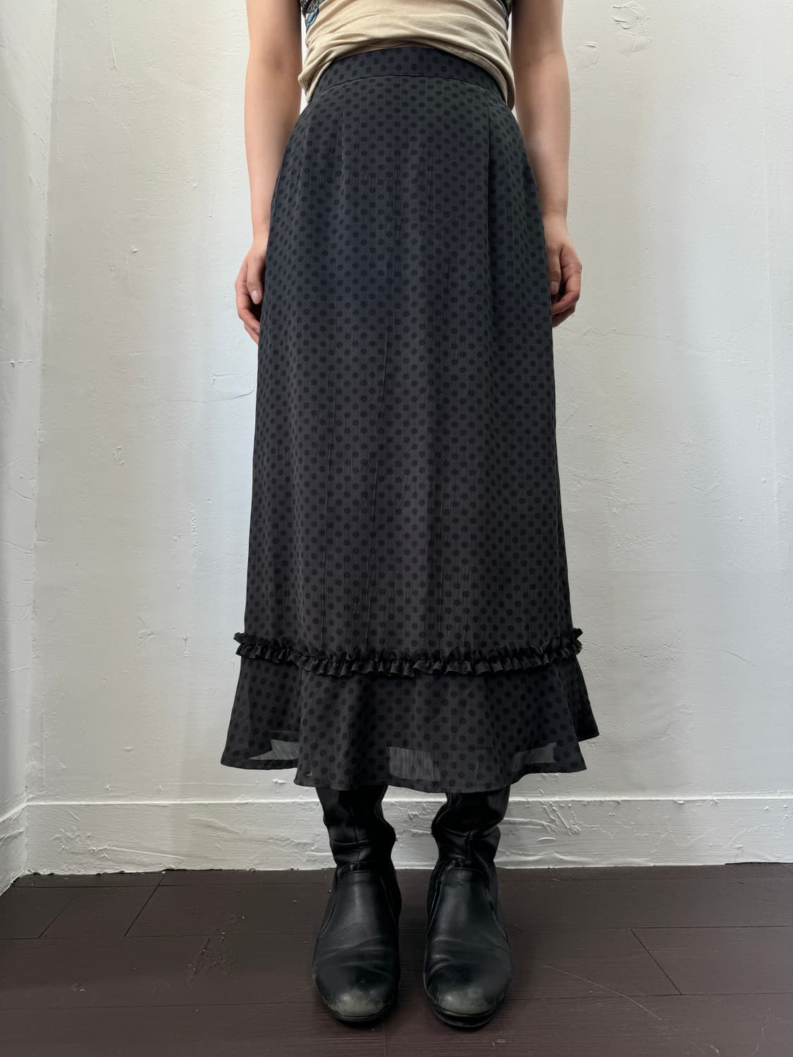 dot frill ling skirt 상품이미지2