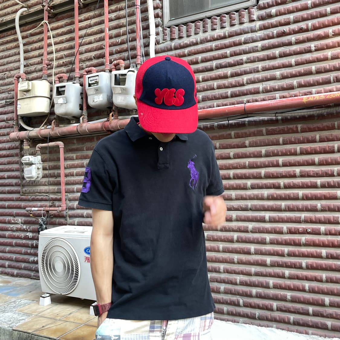 폴로 빅포니 블랙 반팔 카라 티셔츠 상품이미지1