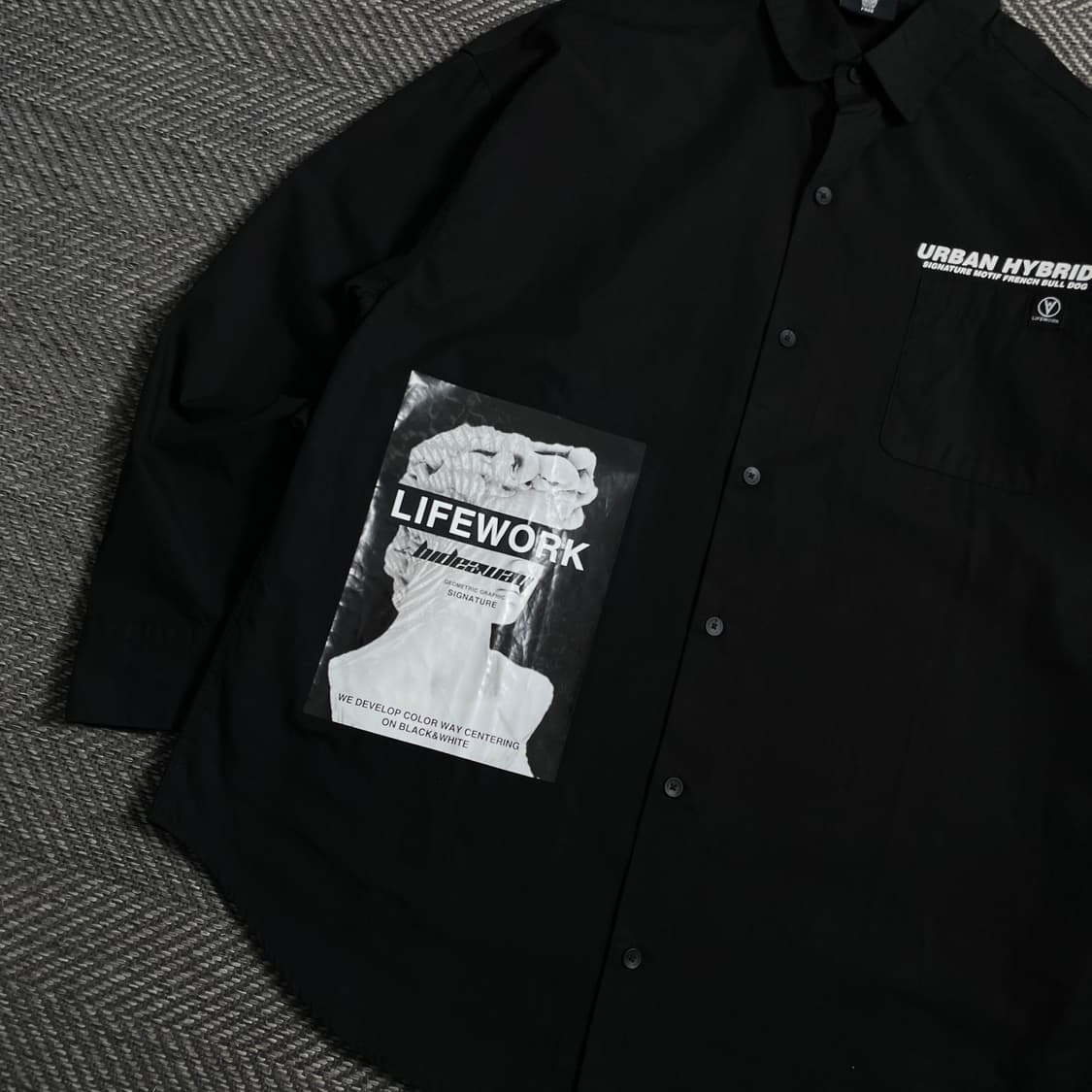 라이프워크 빅로고 프린팅 박시핏 셔츠y 3989 상품이미지4