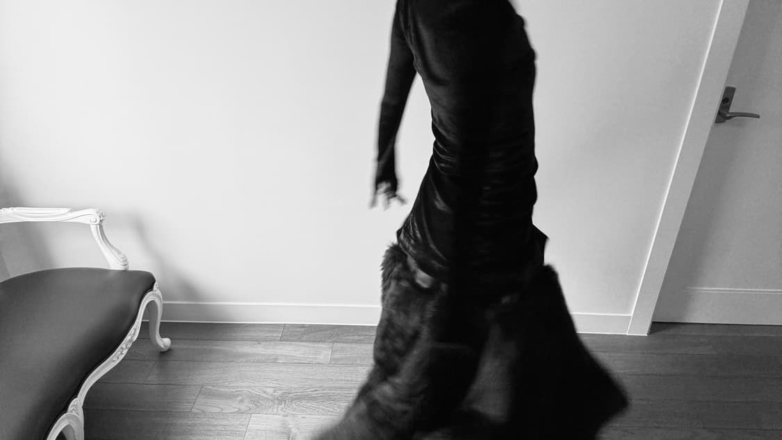 준야 와타나베 레더 퍼 미디 스커트 상품이미지5