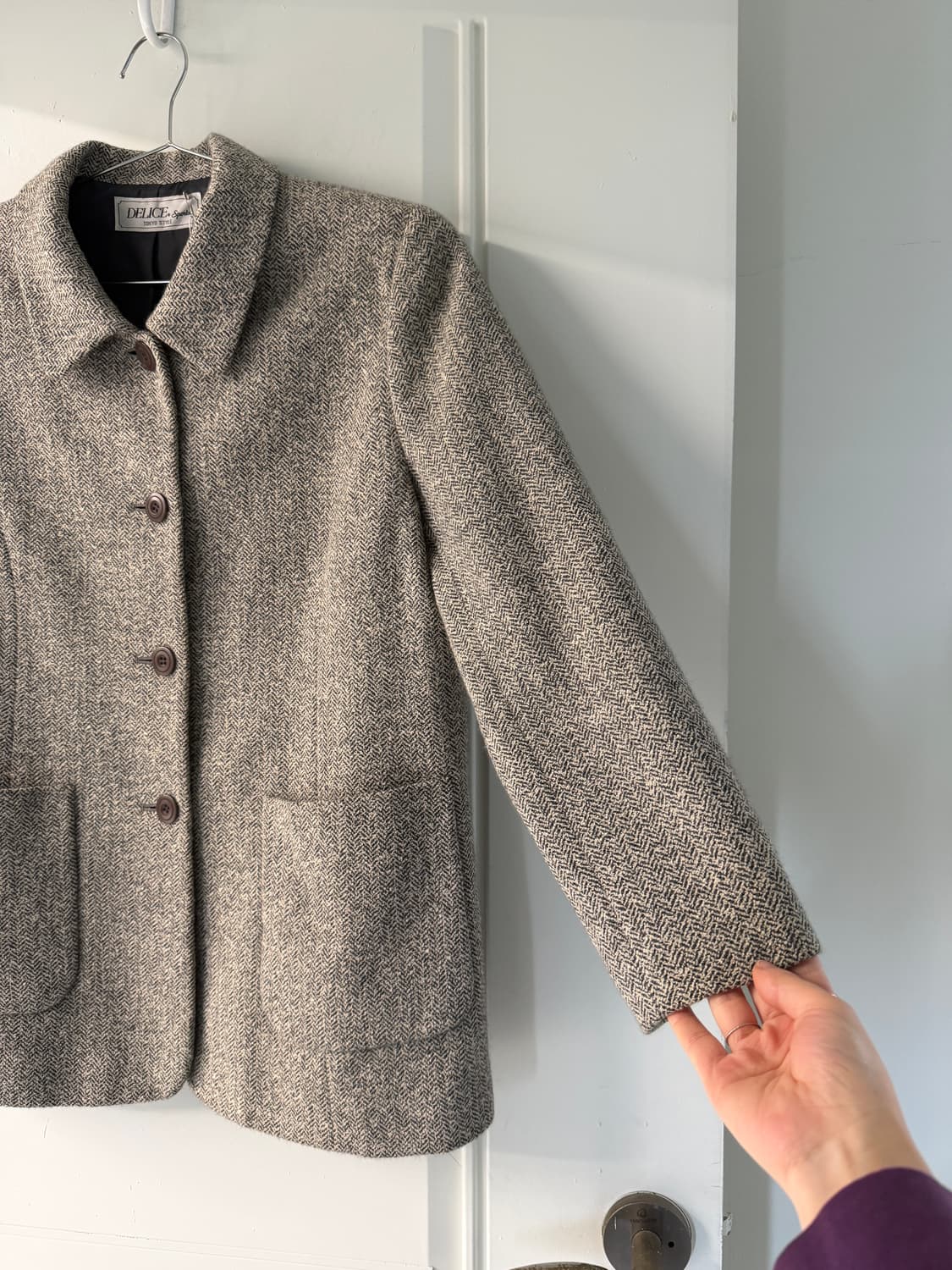 일본빈티지 헤링본 울 코트 자켓 상품이미지7