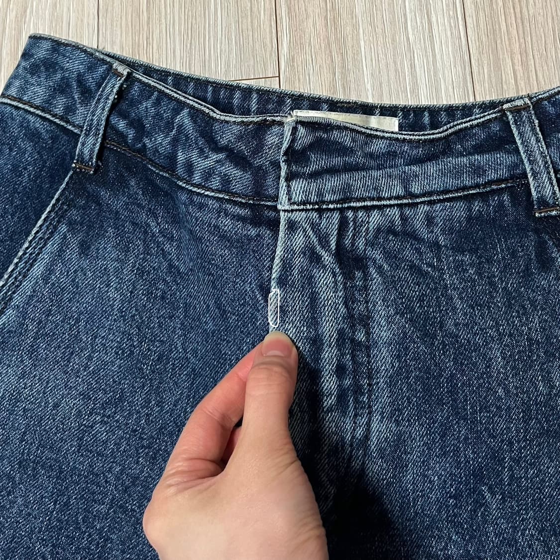[S] 에핑글러 구라보 와이드 데님 팬츠 블루 상품이미지9
