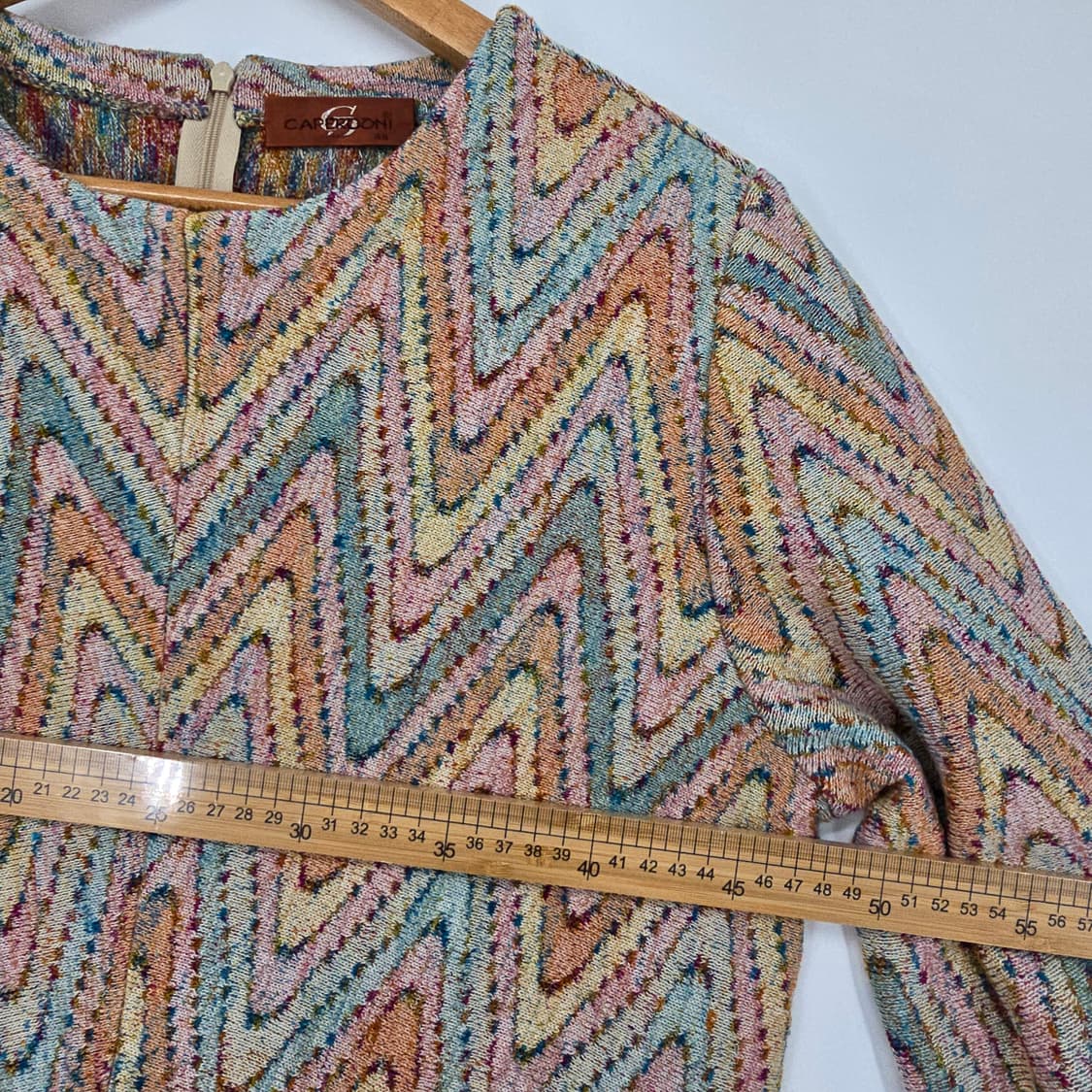 CAPERDONI 지그재그 패턴 긴팔 블라우스 상품이미지4