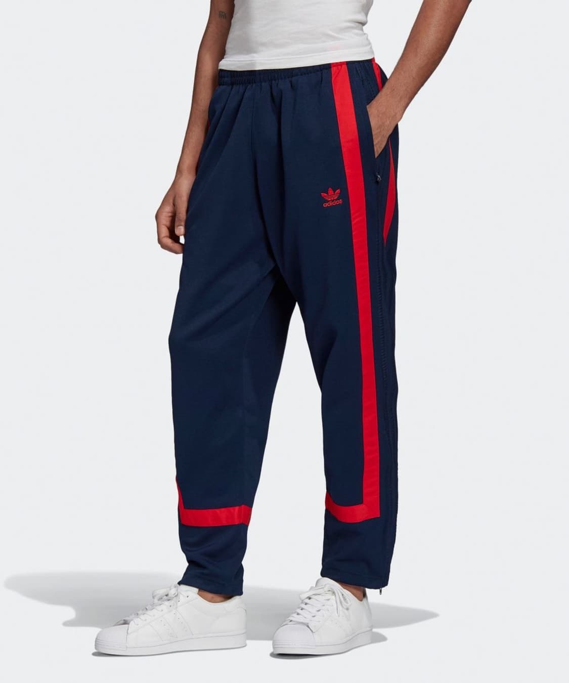 아디다스 웜업 트랙팬츠 트레이닝 네이비 레드 M 상품이미지1