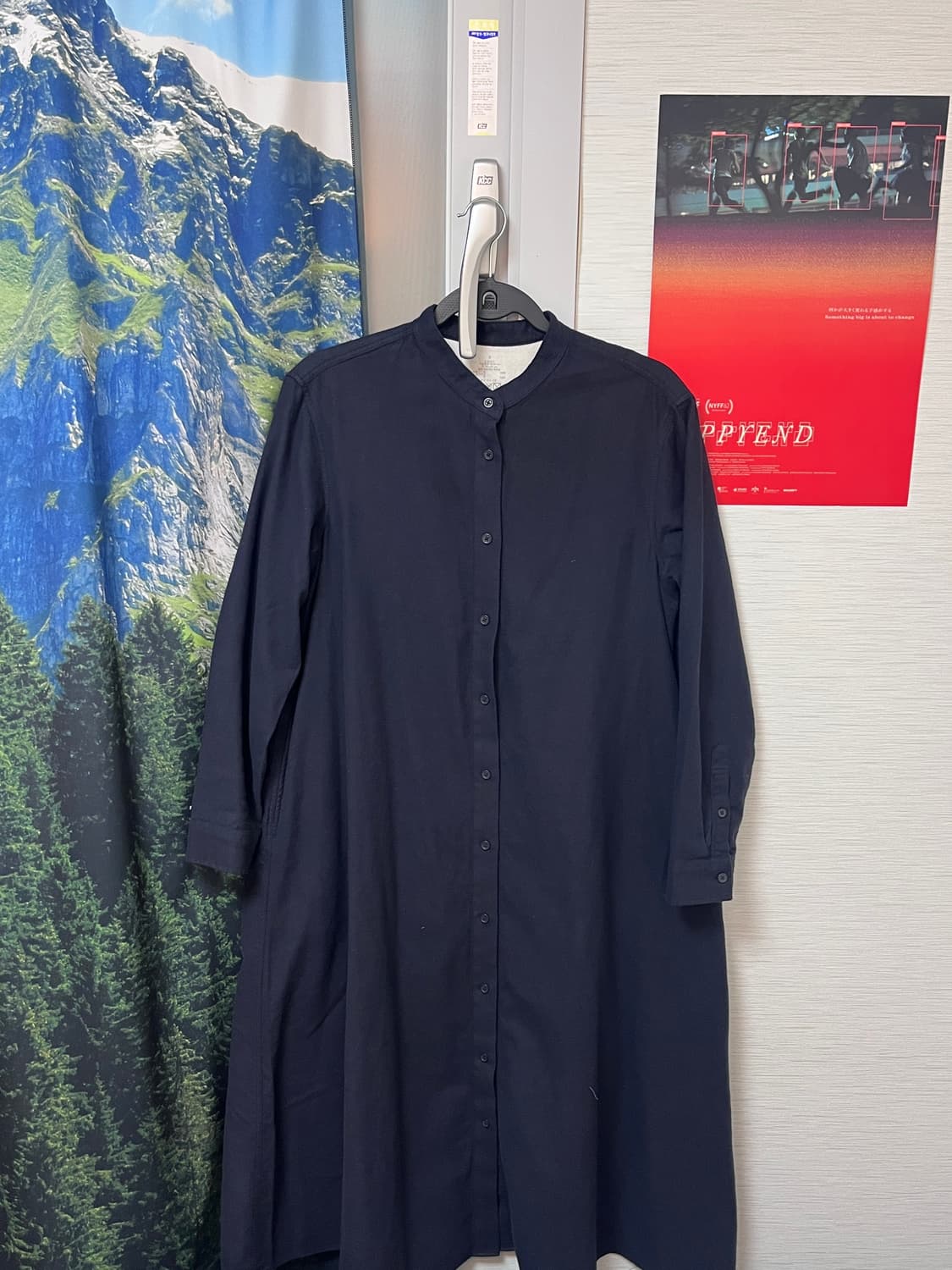 [muji] 무인양품 양면 기모 플란넬 원피스 상품이미지1