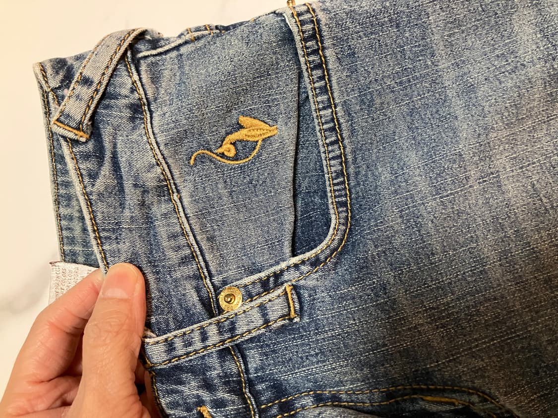 베이비 펫 Y2K 카프리 데님 빈티지 워시 여름 청바지 babyphat 상품이미지7