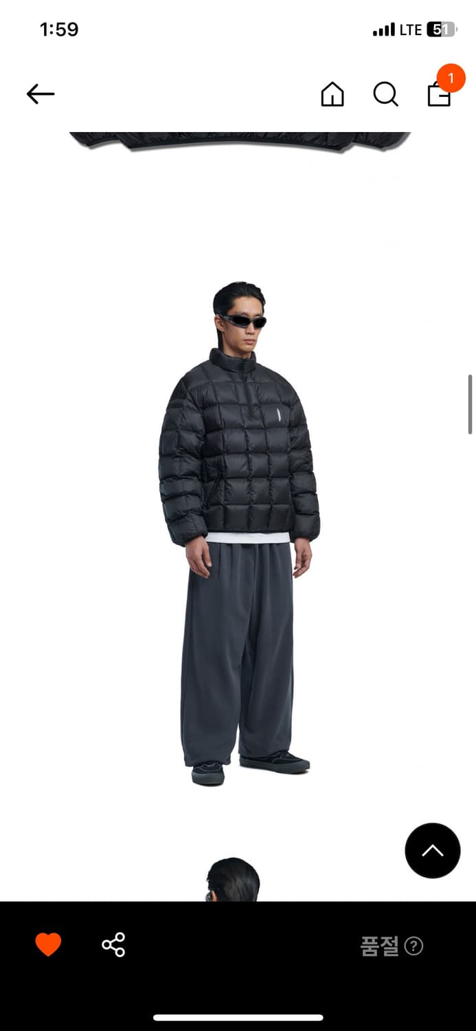 노매뉴얼 스퀘어 하프집업 자켓 덕다운 상품이미지3