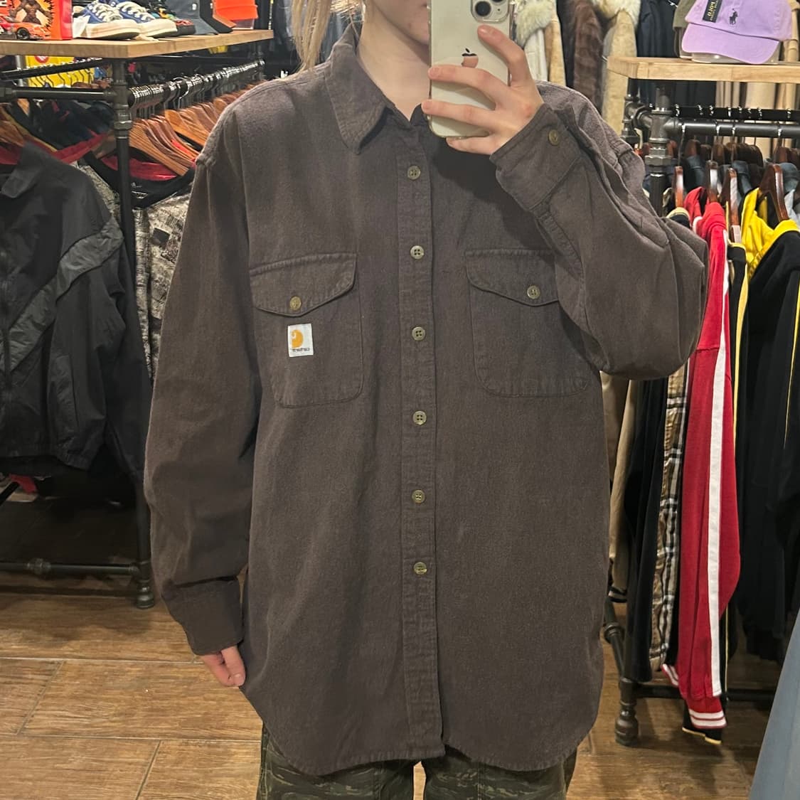 [HI] 칼하트 긴팔 데님 셔츠 브라운 상품이미지2