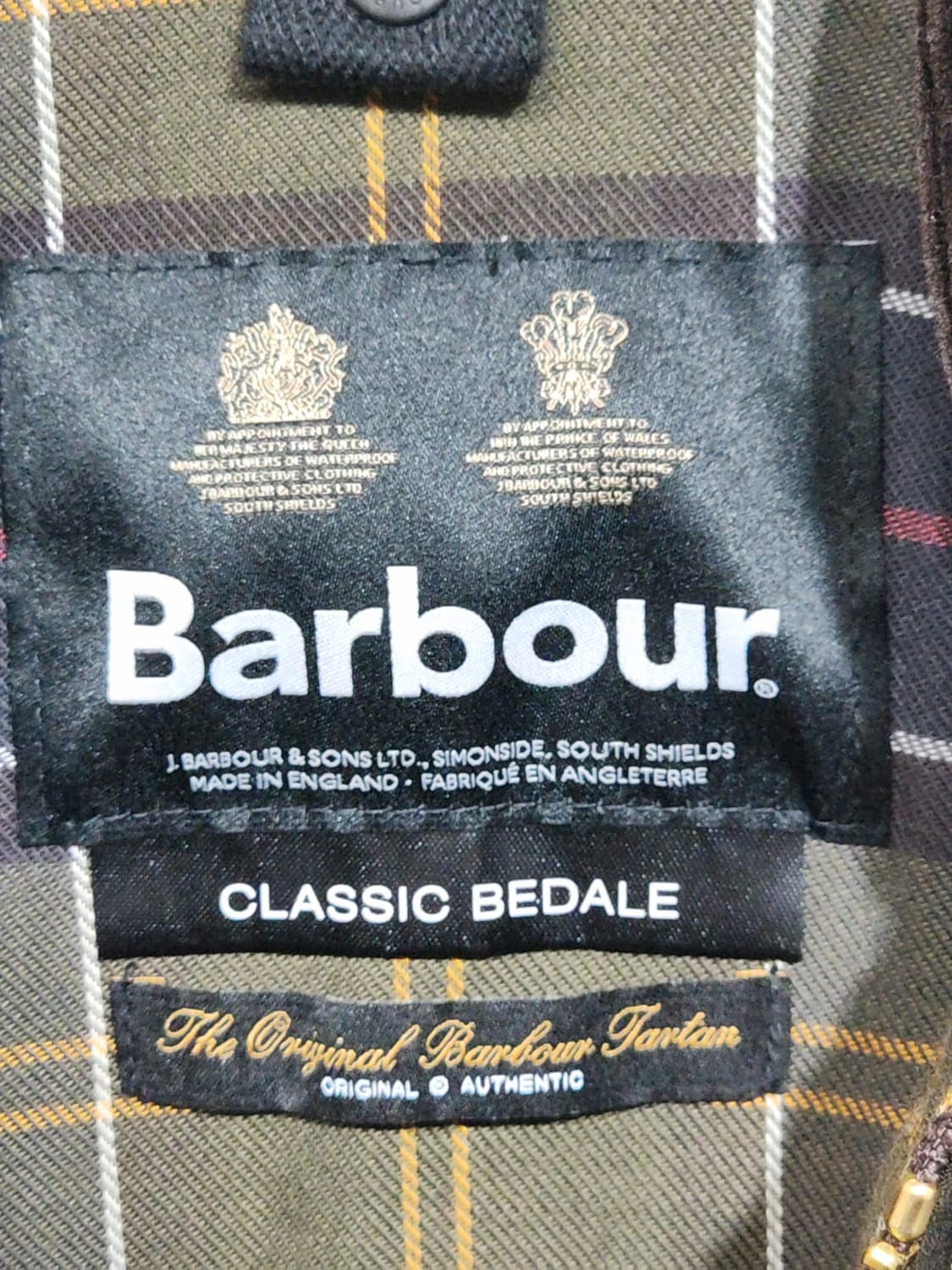 (M) 바버 클래식비데일 왁스자켓 브라운 왁싱점퍼 영국판  상품이미지3