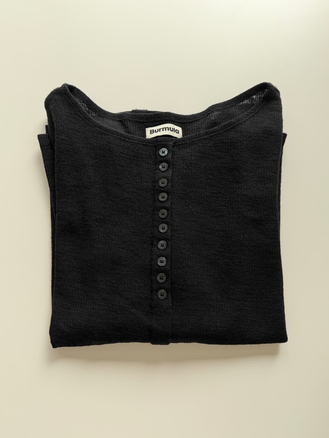 버뮬라 버튼 탑 RIBBED WOOL BUTTON TOP 블랙 상품이미지4