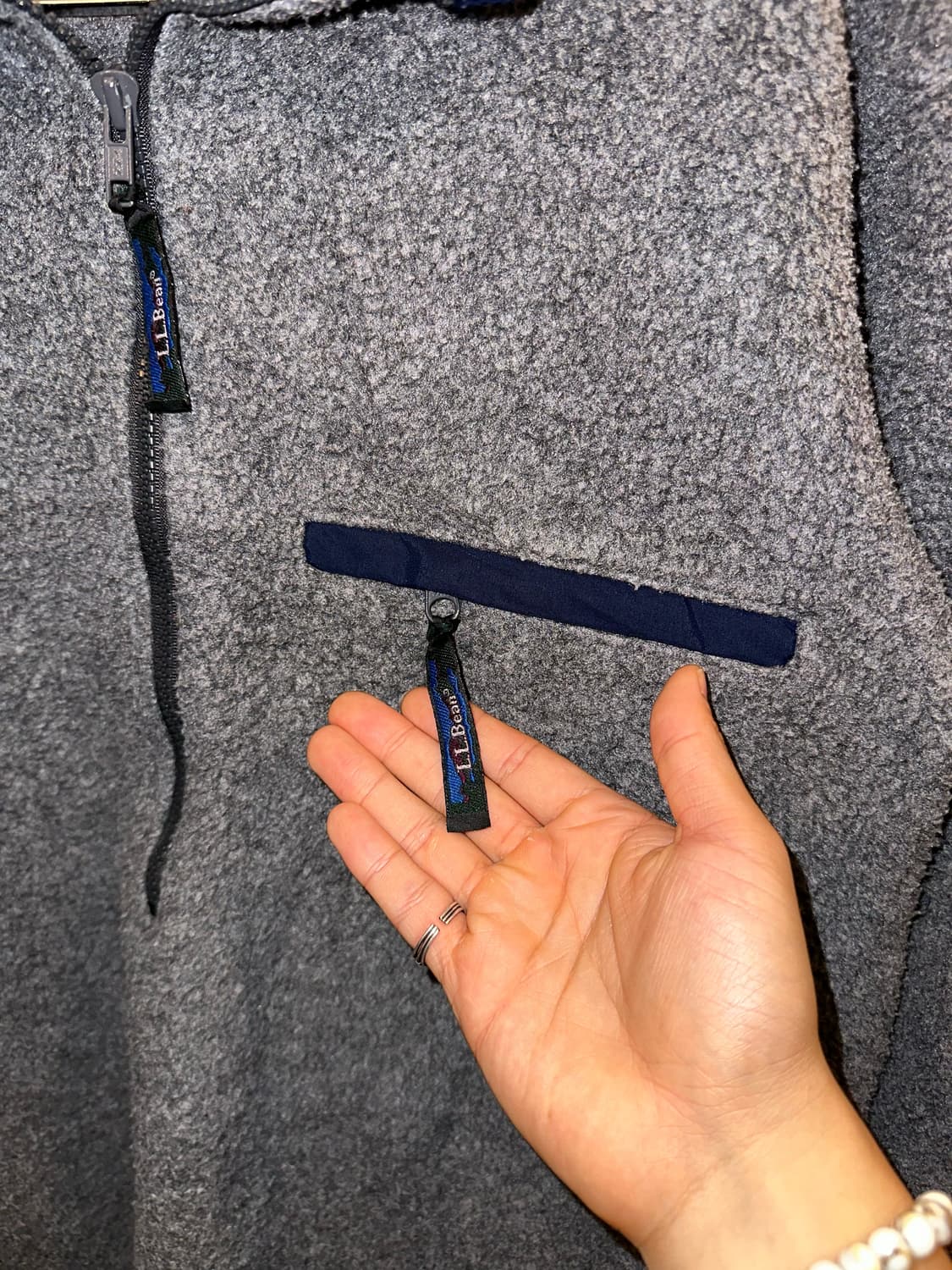 90’s LL Bean grey fleece half zip-up 상품이미지5